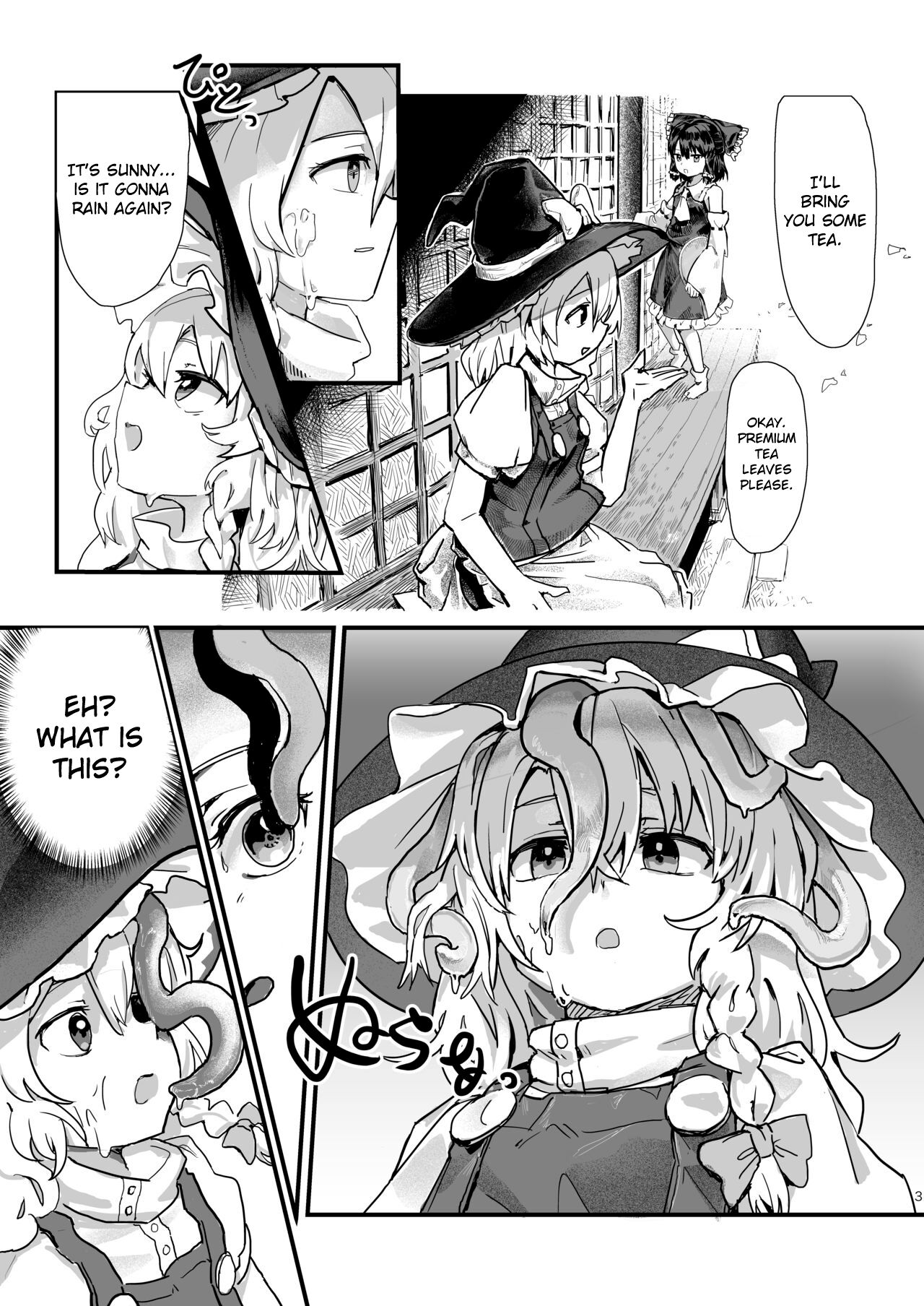 Marisa ga Boushi ni Taberarete | Marisa gets eaten by a hat page 4 full