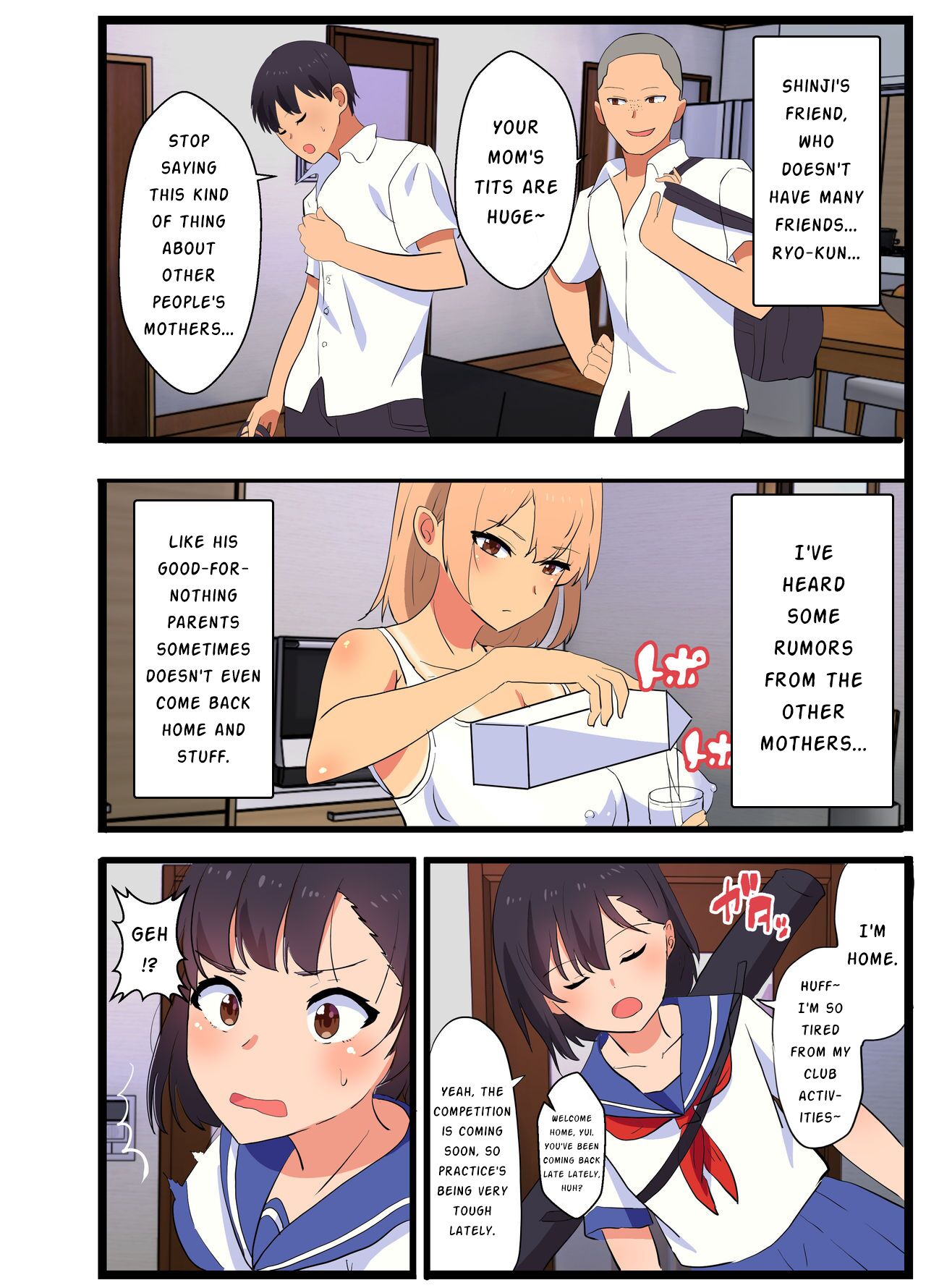 ~NTR Kazoku~ Kazoku Omoi no Tsuyoki na Moto Yanmama ga Musuko no Tomodachi no SeFri Benki ni Ochiru made | ~NTR Family~ The story of a strong-willed mother who cares about her family, and her fall into the hands of her son's bully friend. page 8 full