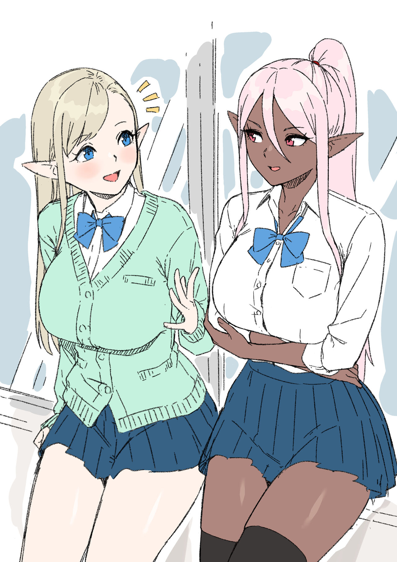 Konna Ero Manga Attara Yomitai na "Elf JK to Dark Elf JK Hen" page 1 full