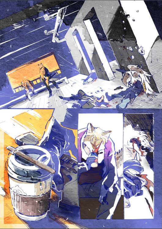 Wolf & Bear & Cafe // Fox & Tiger & Cup Noodles page 3 full