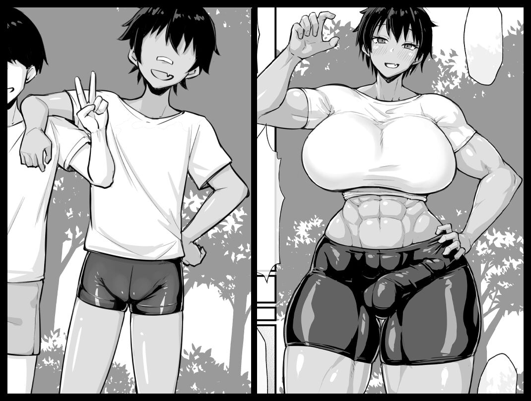 Sunen-buri ni Atta Shin'yuu ga Choushin Futanari Kasshoku Kin'niku Musume ni Natte ita page 1 full