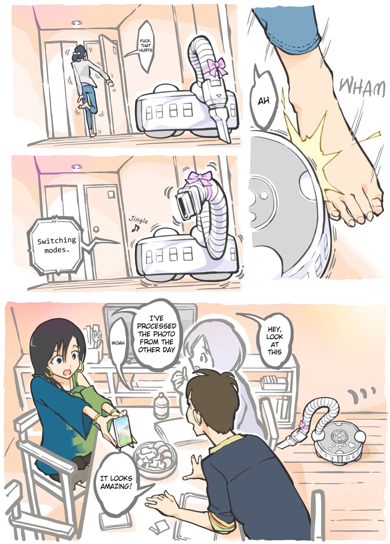 Molested by a Vacuum Cleaner - Kohai's Home Visit - page 4 full