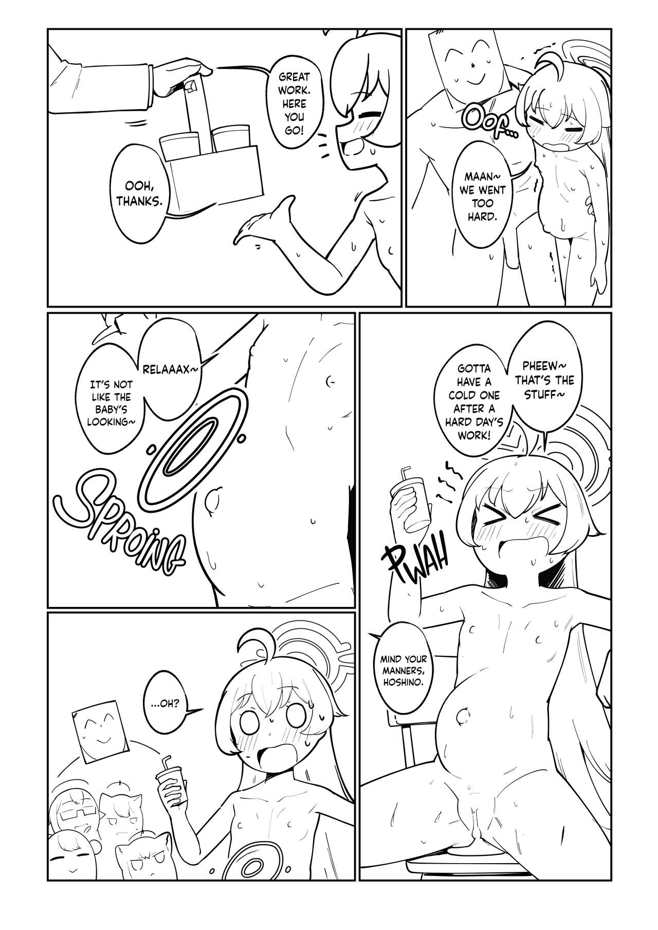 Abydos Ninkatsu Kiroku ~Hoshino no Baai~ | Abydos Pregnancy Records ~The Case of Hoshino~ page 9 full