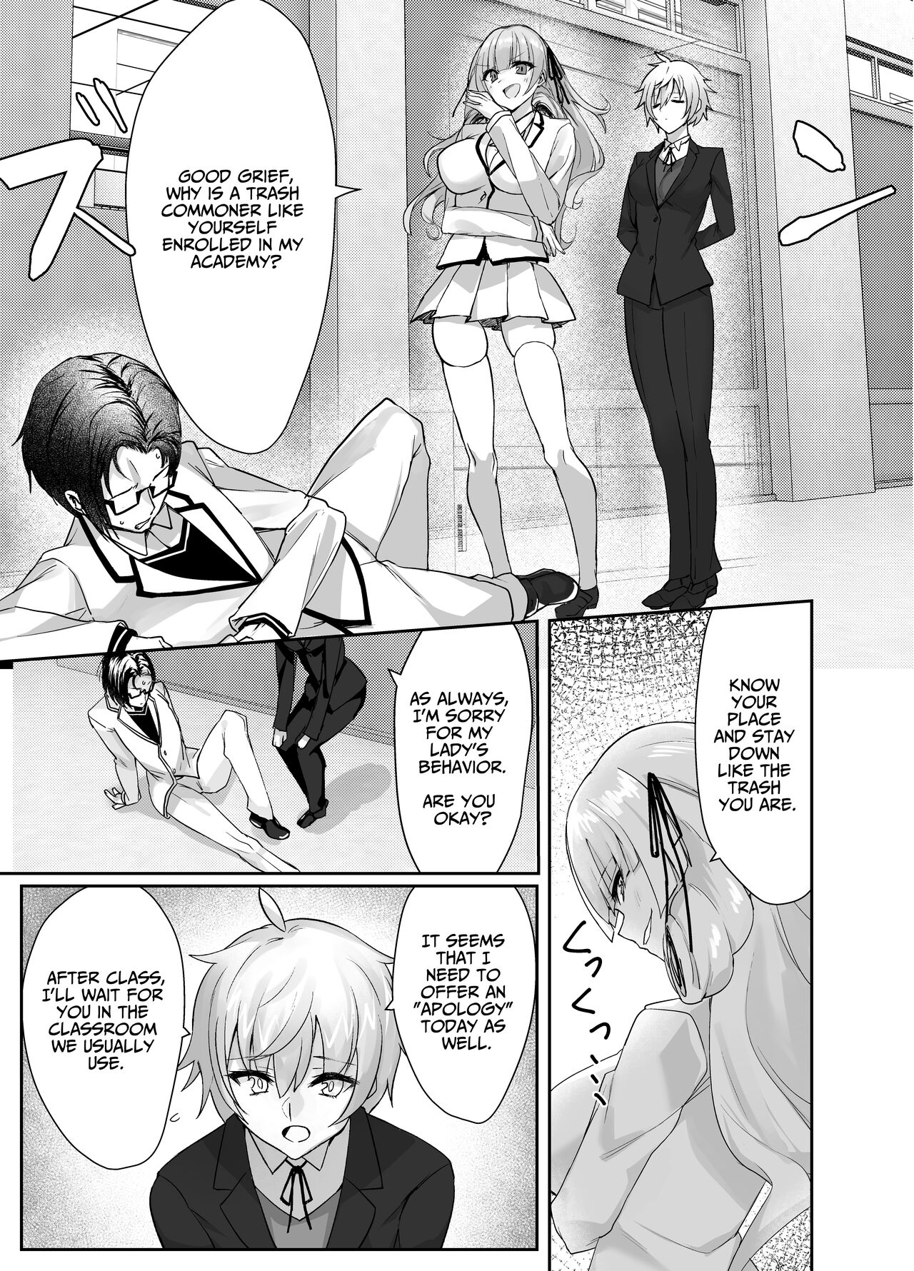 Ojou-sama kara Ijimerarete iru Ore ni Boyish Dosukebe Shitsuji Onna ga Owabi SEX ni Kuru Hanashi | Perverted Tomboy Female Butler Offers Apology Sex for her Rich Bitch Mistresses Bullying Behavior page 3 full