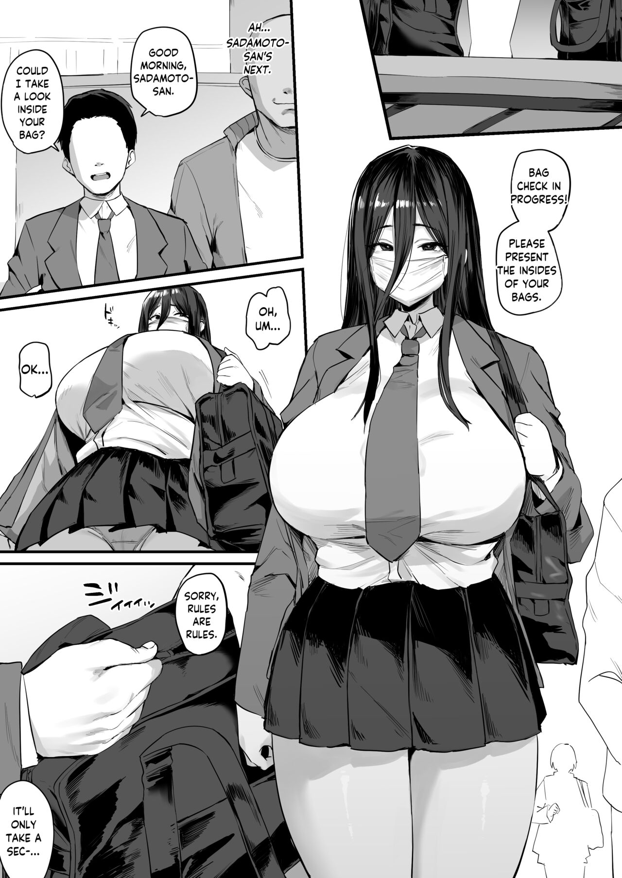 Mochimono Kensa ni Hikkakaru Ko | Girl Caught During Bag Inspection page 1 full