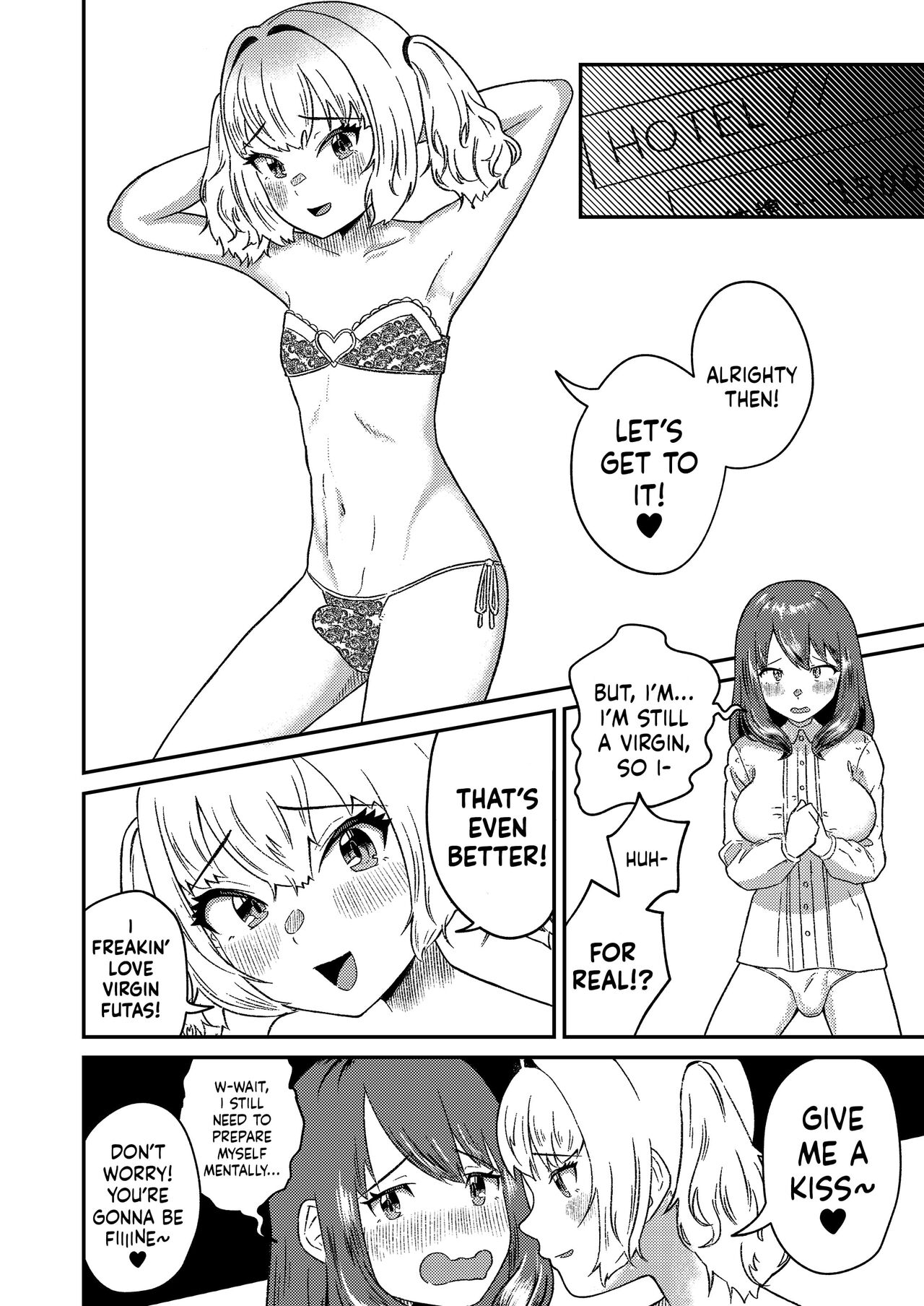 Mesu Gal Otokonoko ga Futanari Onee-san ni Wakarasarechau...! | A Bitchy Femboy Gyaru Comes To 'Understand' A Futanari Onee-san! page 8 full