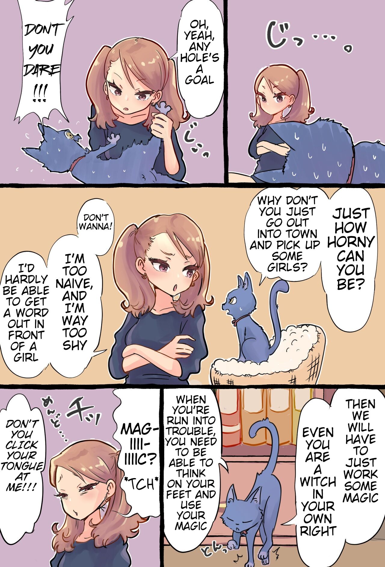 A story about a futanari witch who summons her past self with summoning magic and has sex with her smaller self page 4 full