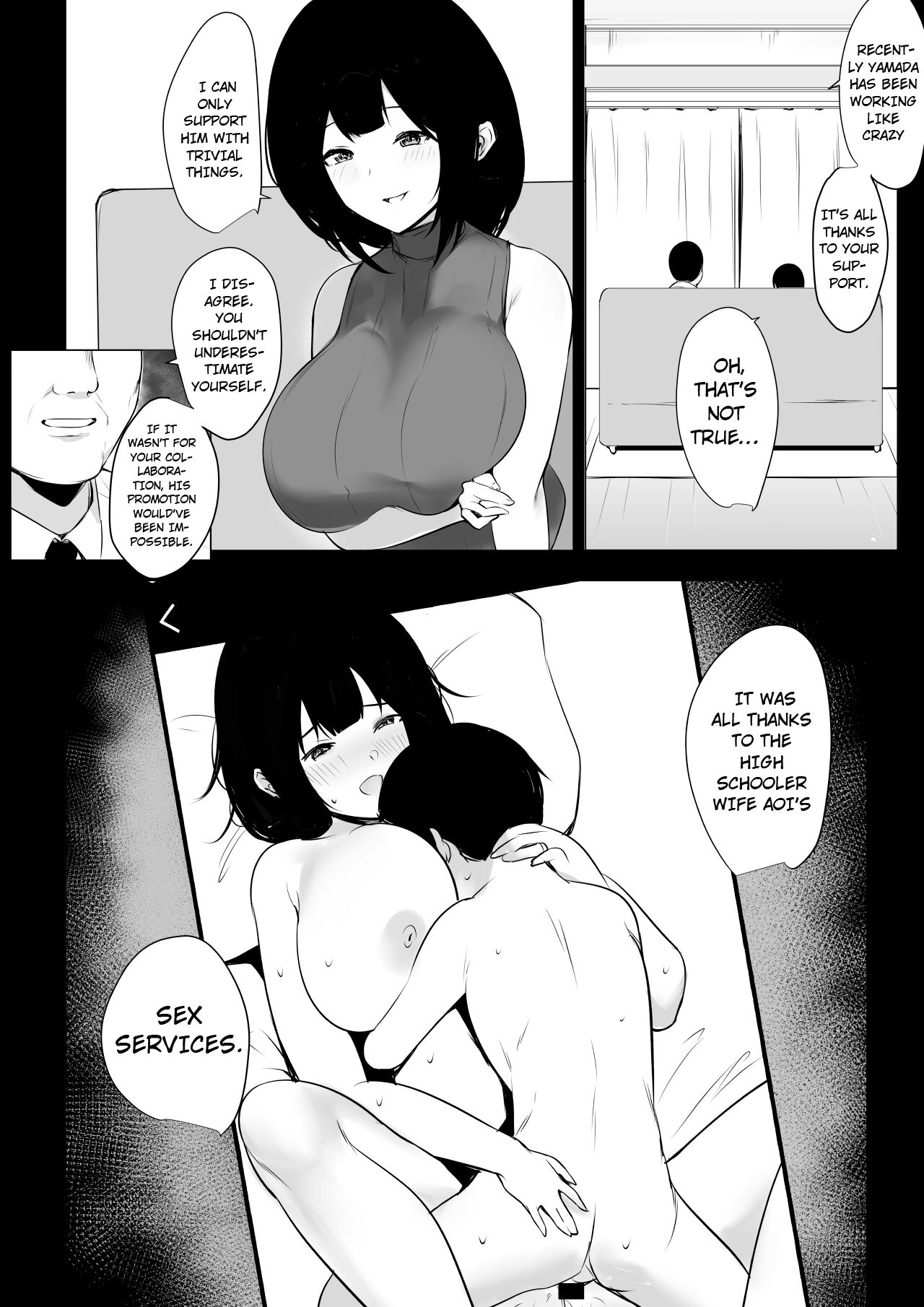 Boku dake ni Amaesasete Kureru Kyonyuu JK Tsuma o Hoka no Otoko ni Dakasete Mita 4 English page 9 full