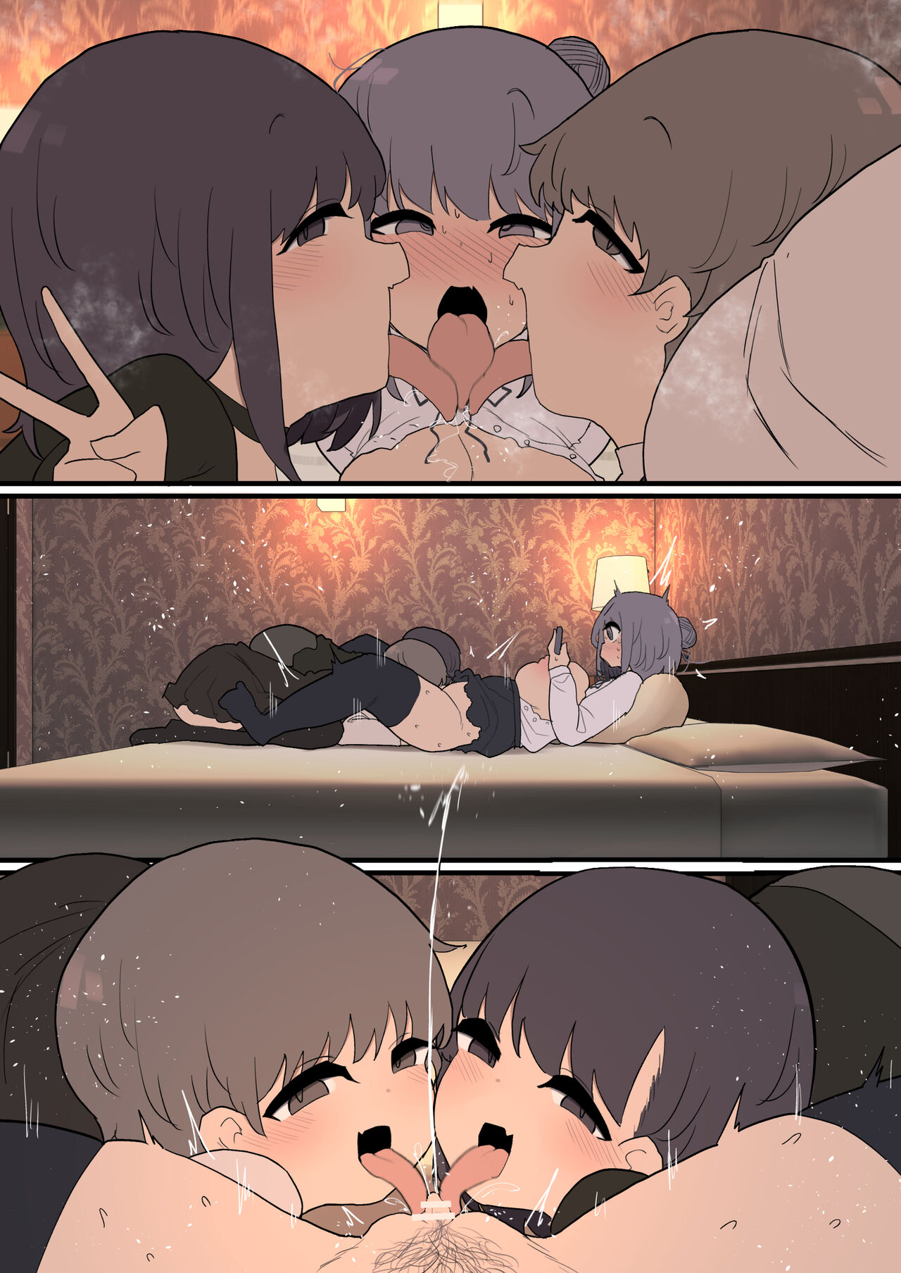 Motemote Harem Settai o Ukeru Joshidaisei-chan Manko page 6 full