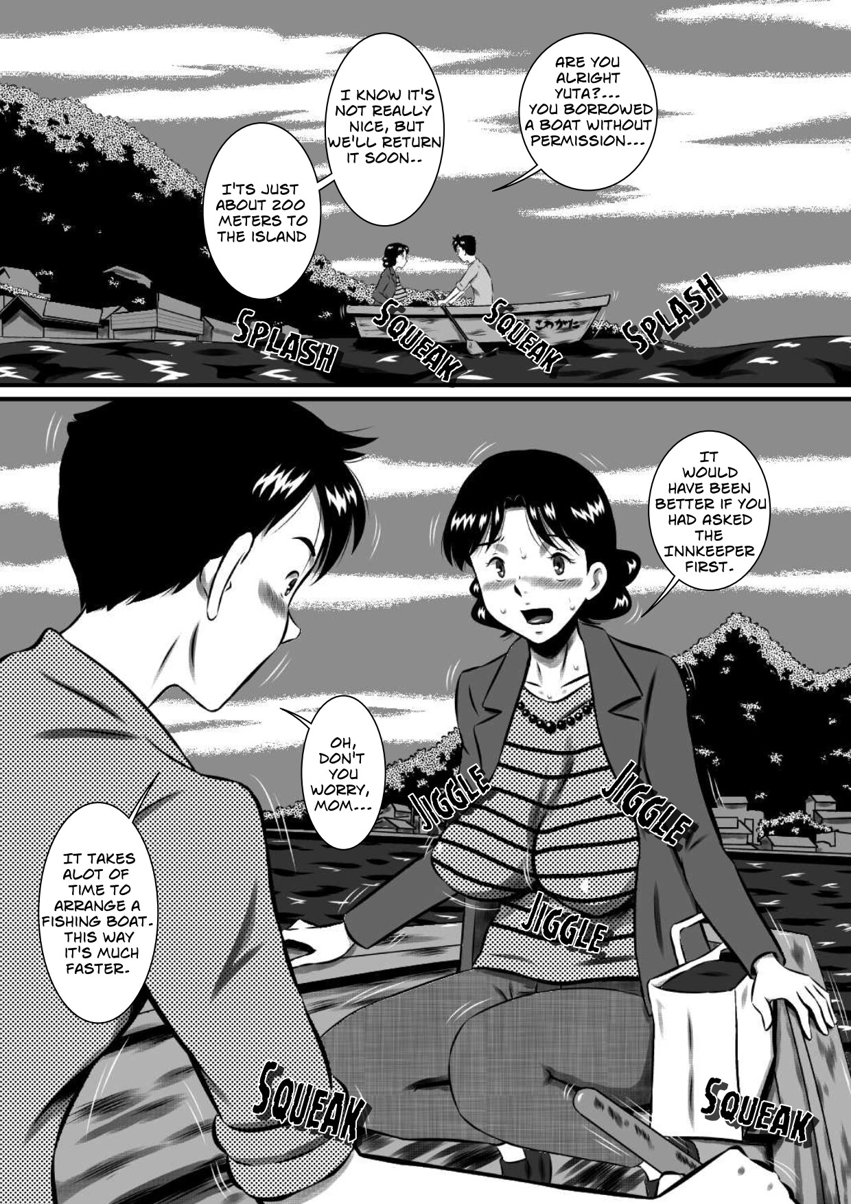 Kaa-san, Kaa-san! Kaa-saaaan! Mujintou, Oyako Futari de Yagai Sex! | Mother, Mother - Mother And Son Have Sex, On An Abandon Island page 1 full