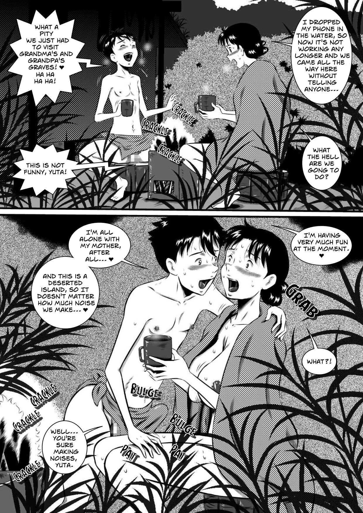 Kaa-san, Kaa-san! Kaa-saaaan! Mujintou, Oyako Futari de Yagai Sex! | Mother, Mother - Mother And Son Have Sex, On An Abandon Island page 6 full