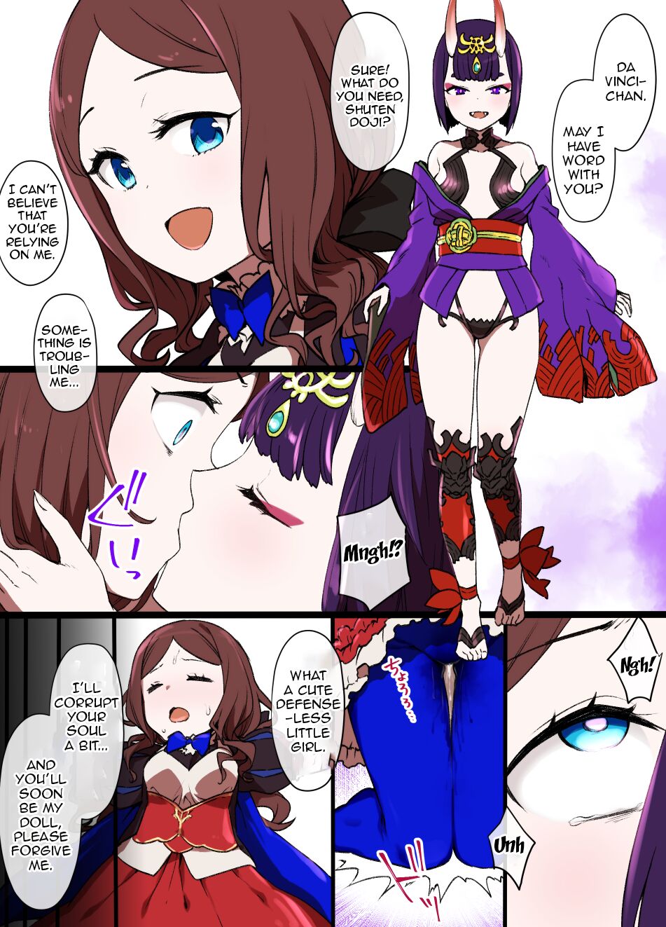 FGO Shuten Douji x Da Vinci Hyoui Manga | FGO Shuten-Doji x Da Vinci possession manga page 3 full