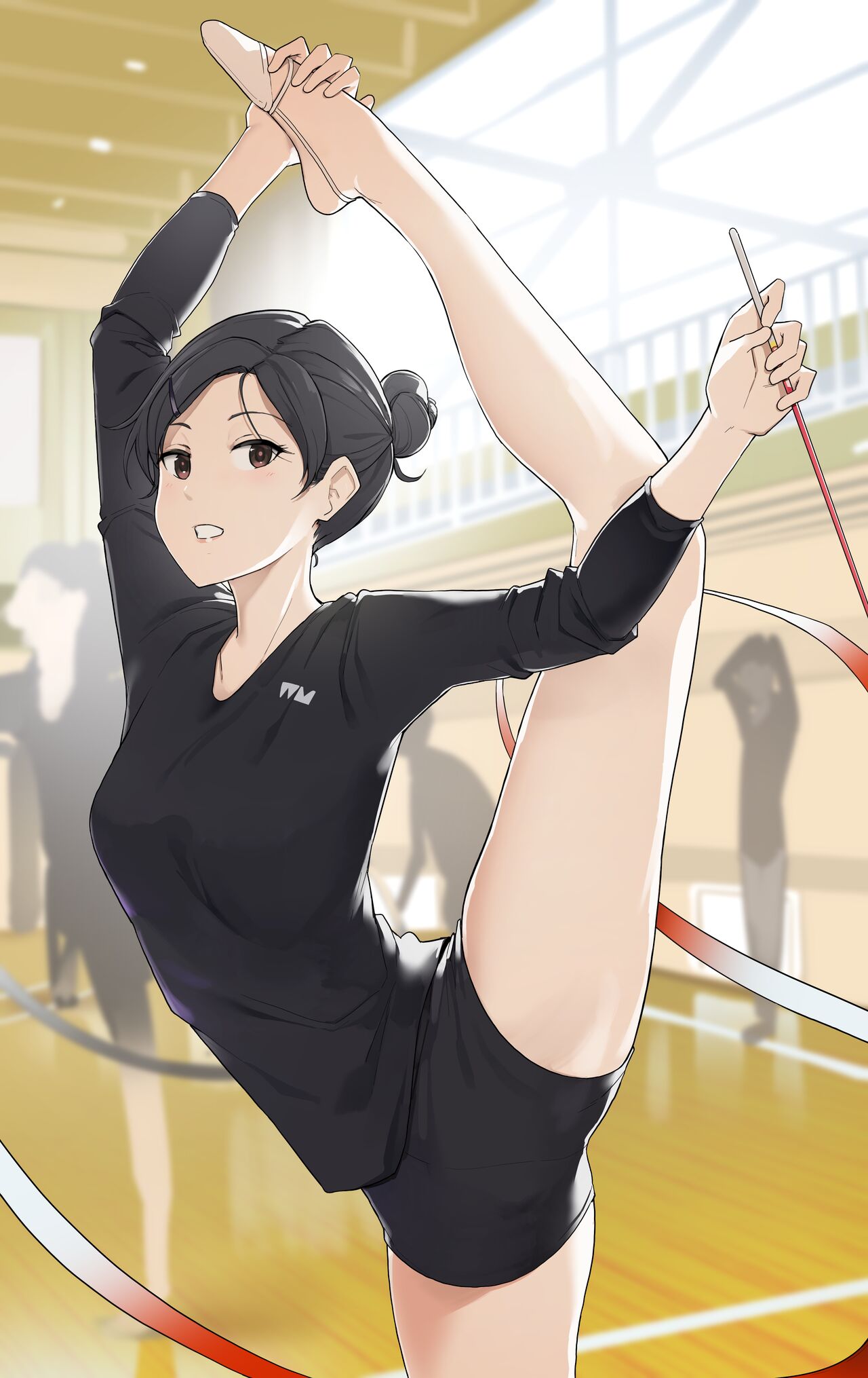 Shintaisou Circle Joshi ga Kansetsu Kadouiki Meippai Tsukatte H suru Hanashi | The Rhythmic Gymnastics Girl Making Full Use of Her Flexibility During Sex page 1 full