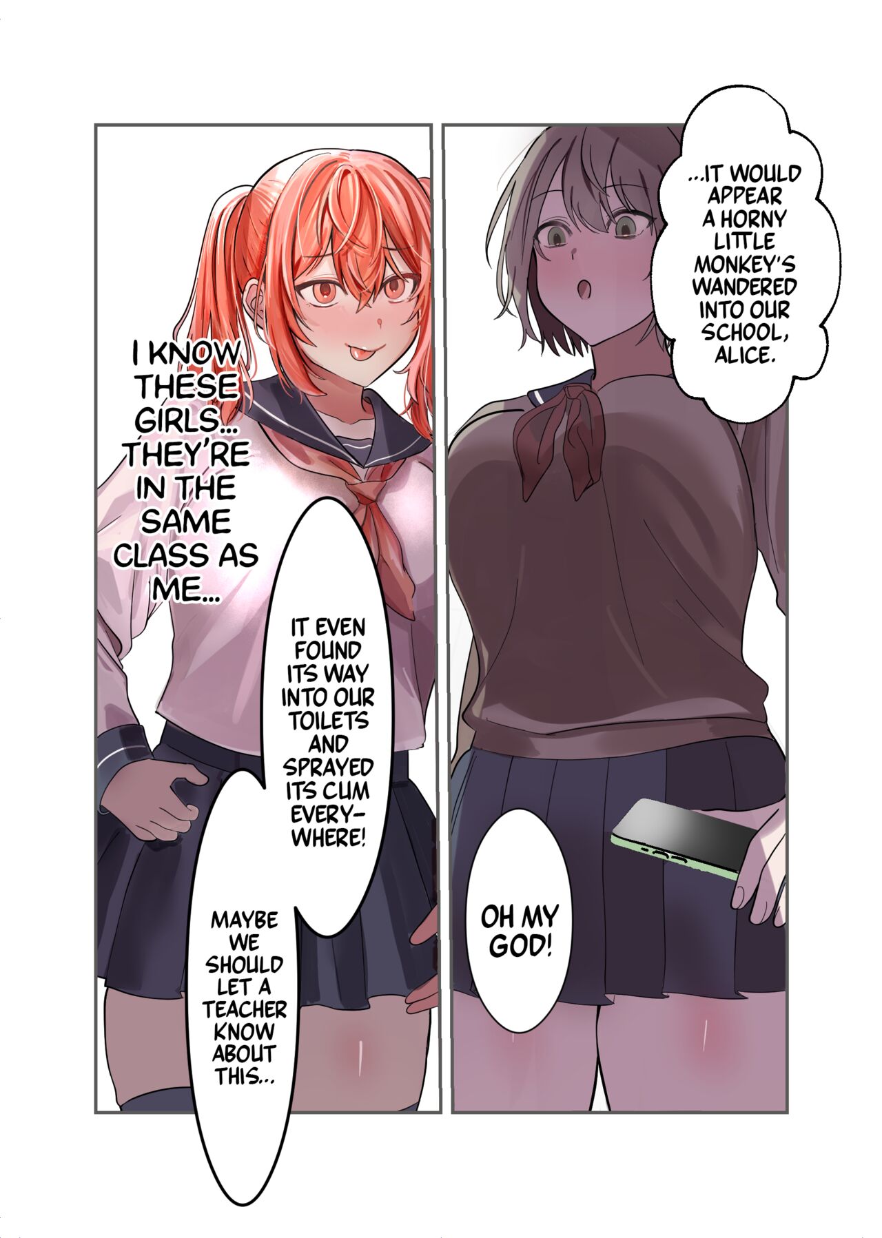 Yuutousei Mazomesu JK, Futanari Onabare~ Ijimekko ni Hasamare Sakuseitaikyuu! page 9 full