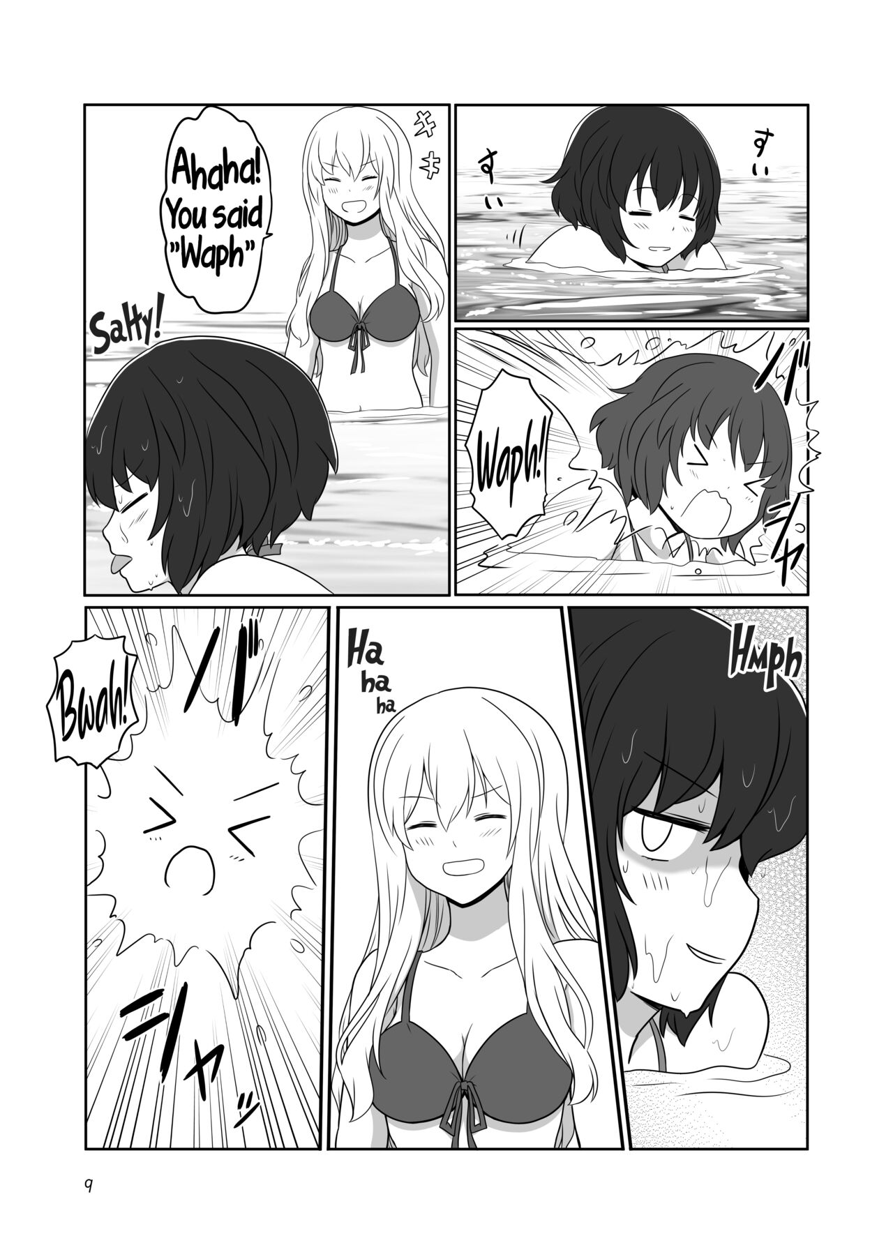 Umi de Roshutsu Play Shichau Yuriple | A yuri couple does exhibitionism at the beach page 8 full