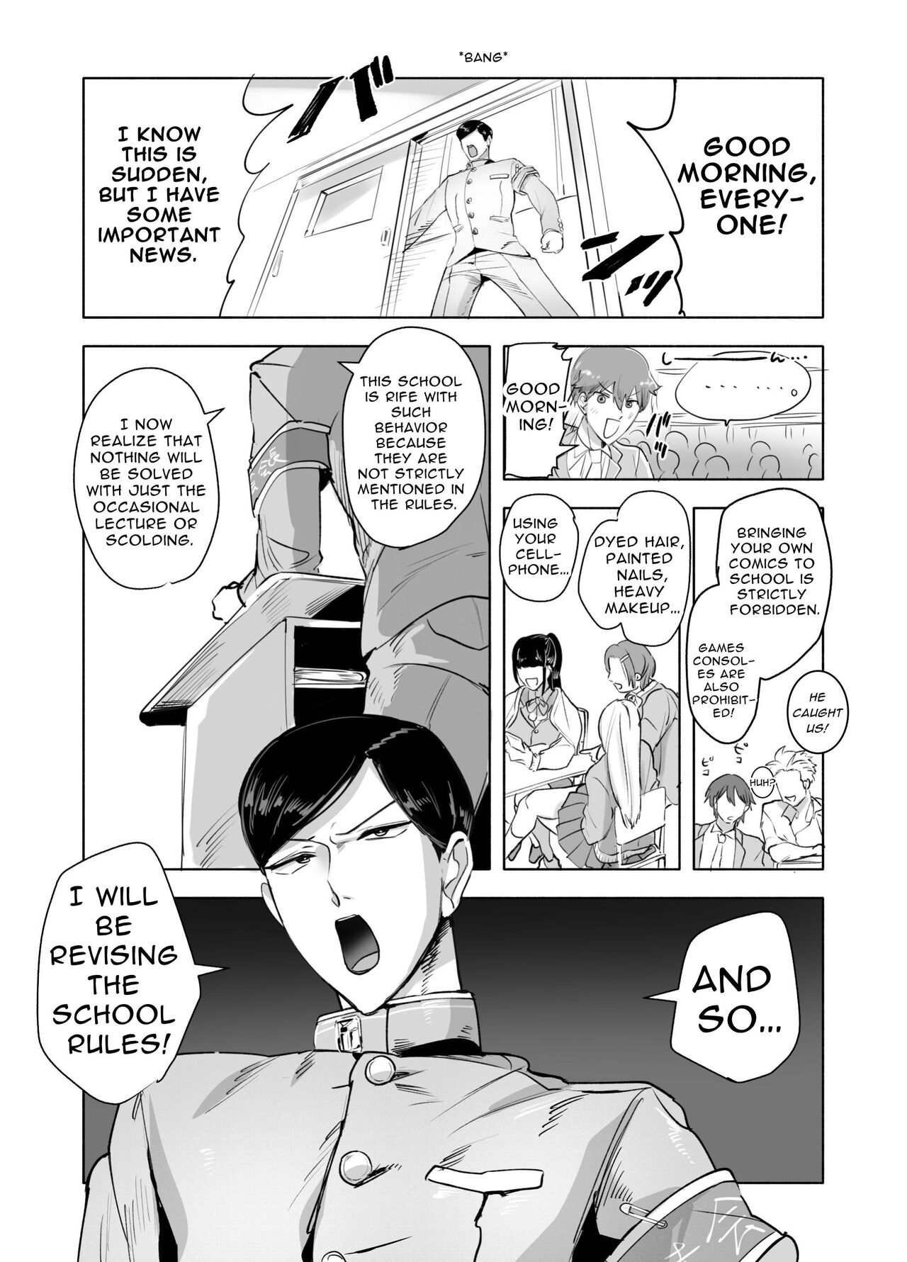 Senkan Keiichiro Sono Ken <Hentai Kyoushi to Nurse Cos Seitokaishitsu Play>  Notta! | Keiichirou does Nurse Cosplay with a Perverted Teacher in the Student Council Room! page 4 full