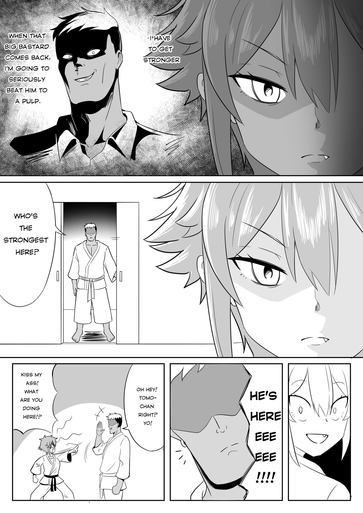 Tomo-chan ga Onnanoko ni wa Dekinai koto ni Te o Dasu Hanashi.  | A story about Tomo-chan doing things that girls can't do. page 2 full