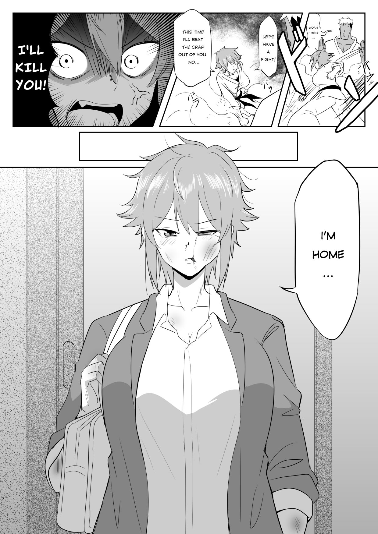 Tomo-chan ga Onnanoko ni wa Dekinai koto ni Te o Dasu Hanashi.  | A story about Tomo-chan doing things that girls can't do. page 5 full