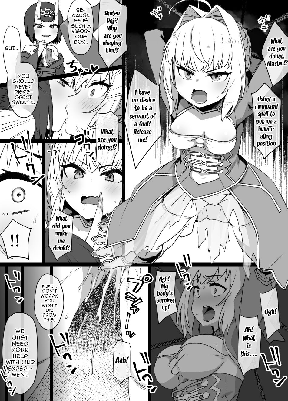 FGO Shuten Douji x Nero Hyoui Manga |  FGO Shuten Doji x Nero Possession Manga page 1 full
