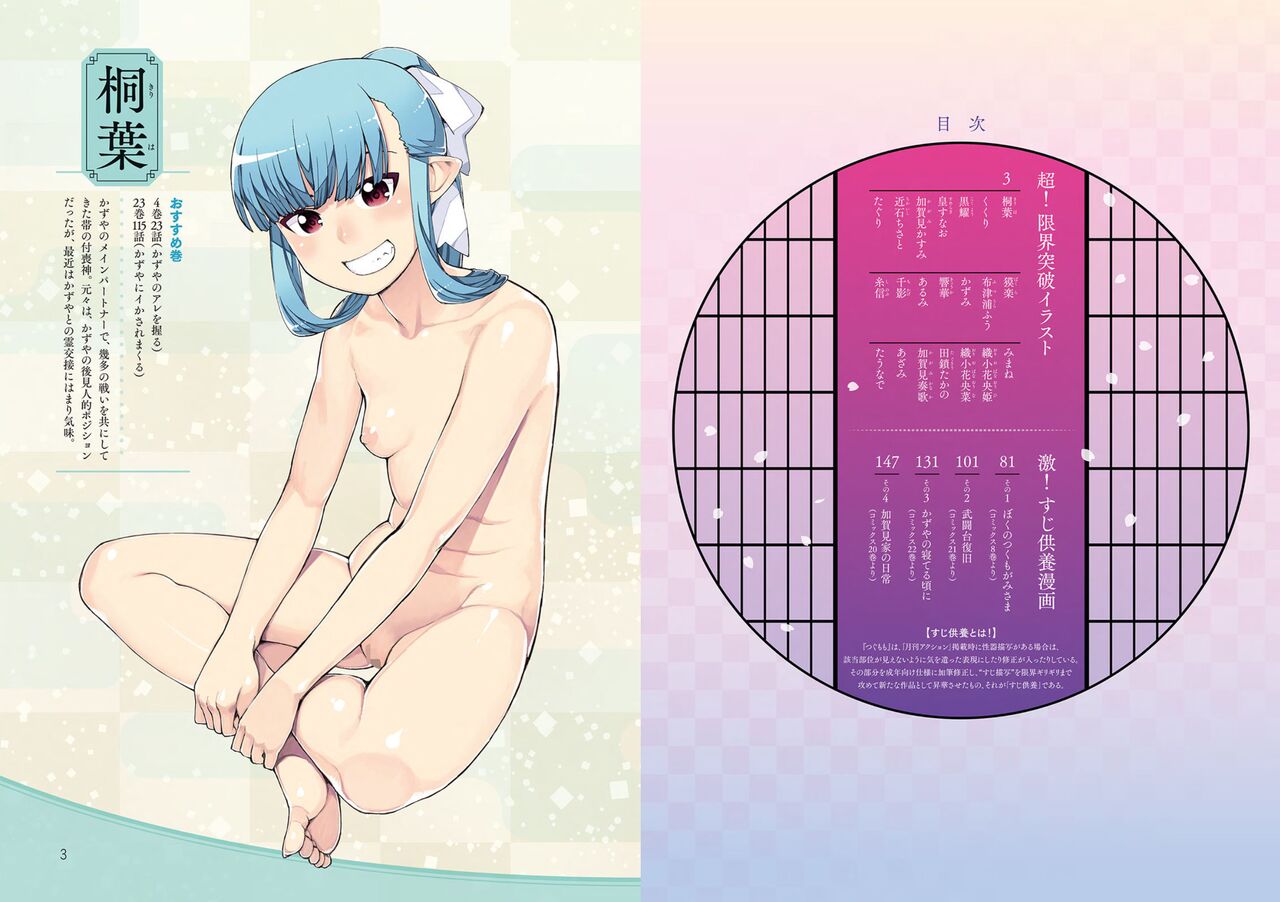 Tsugumomo Ura Chou! Genkai Toppa Illust & Geki! Suji Kuyou Manga-shuu page 3 full