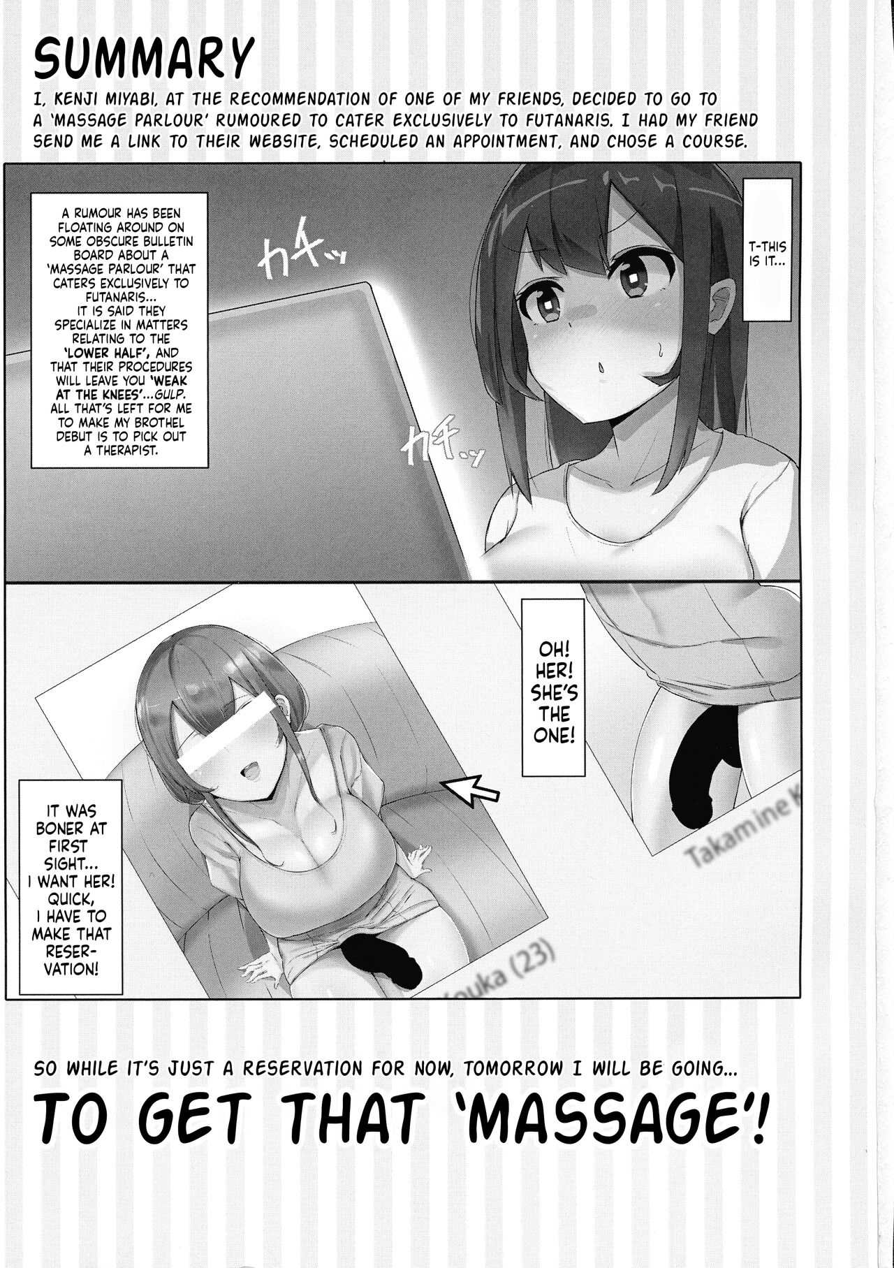 Futanari Kaiwai no Etchi na o Mise ni Ittemita! ~ Kenzen? Esute-ten-hen ~ | I Tried Going To My Neighborhood Brothel~! For Health's Sake, Right? Beauty Salon Edition! page 3 full