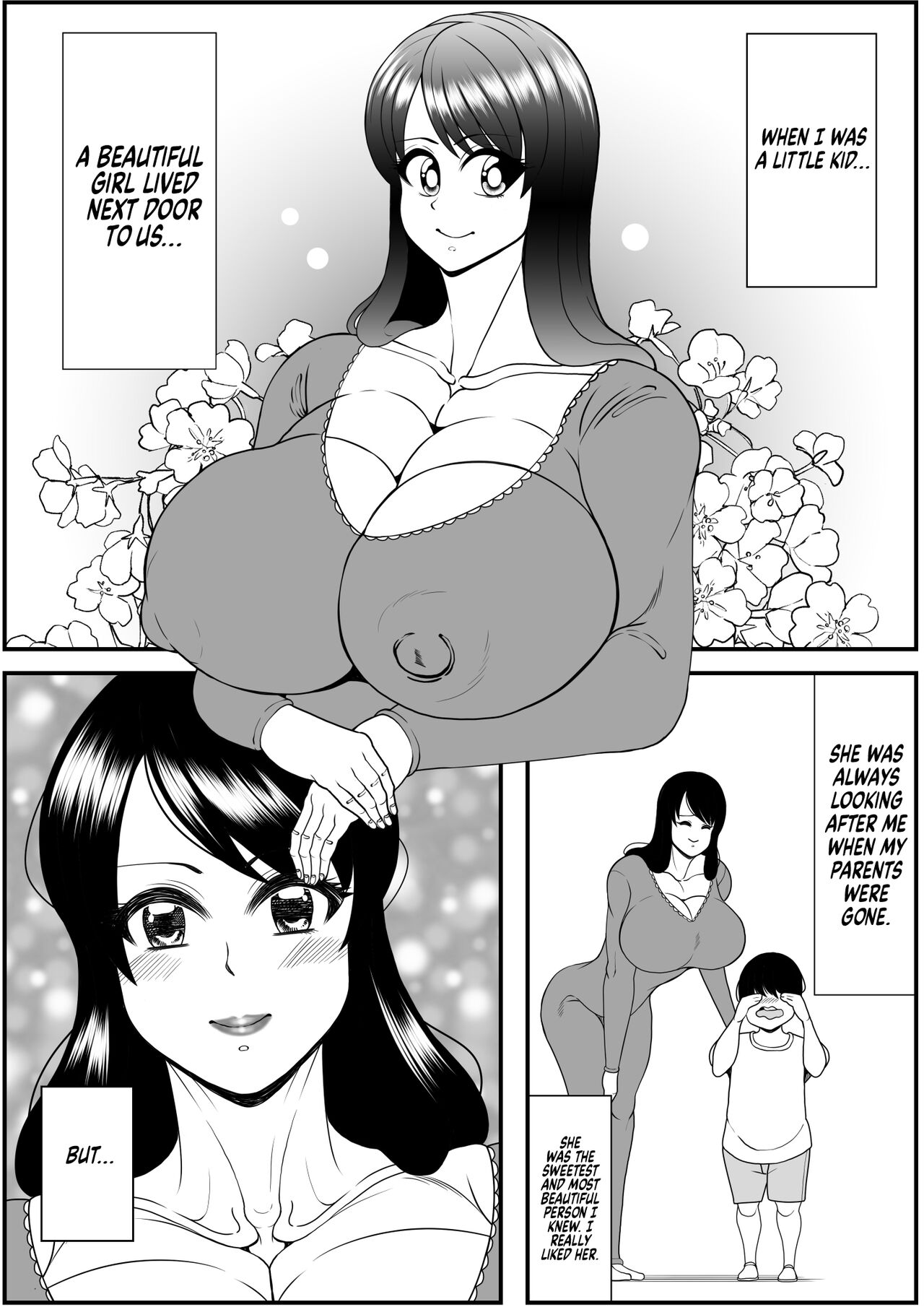 My old babysitter, who I haven’t seen in ten years, has gained weight and became monstrous | Zutto Akogarete Ita Otonari no Onee-san ni 10-nenburi ni Atte Mitara Kusodebu Monster to Kashite page 1 full