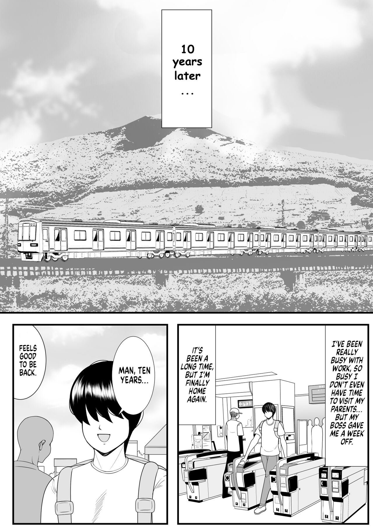 My old babysitter, who I haven’t seen in ten years, has gained weight and became monstrous | Zutto Akogarete Ita Otonari no Onee-san ni 10-nenburi ni Atte Mitara Kusodebu Monster to Kashite page 3 full