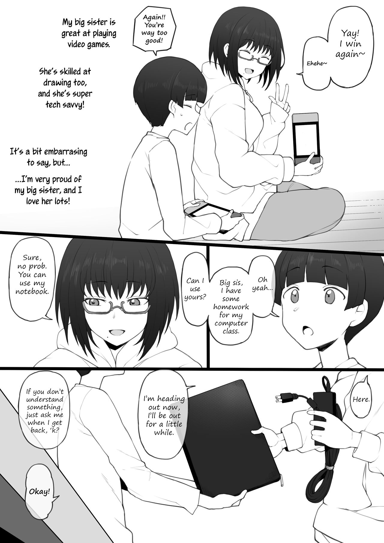 Daisuki na Onee-chan ni Karita Pasocon no Naka ni... | On the Laptop My Beloved Big Sister Lent Me… page 2 full