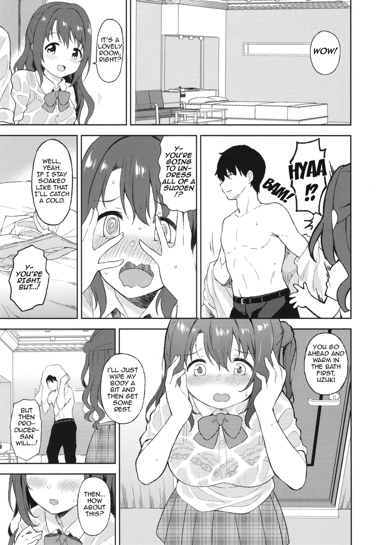 Uzuki to LoveHo de Amayadori | Hiding from the rain in a love hotel with Uzuki page 4 full