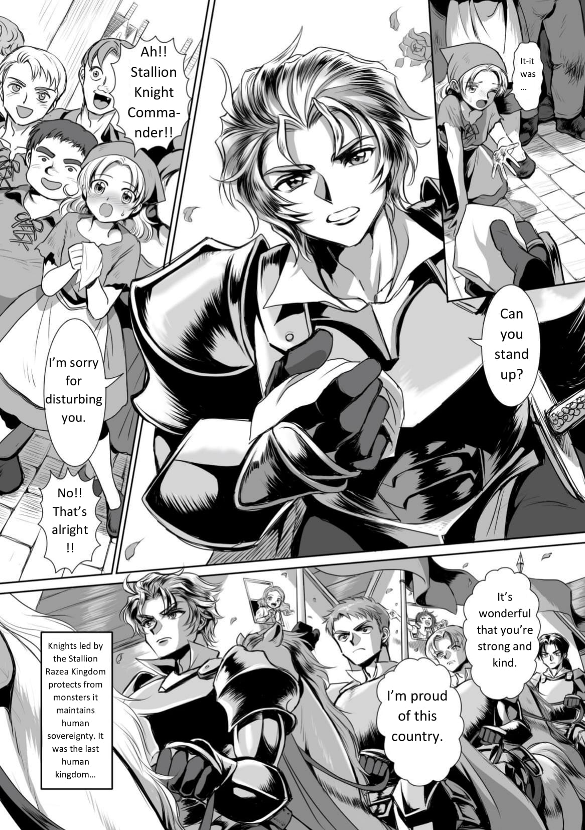 Hyoui Kan Kishi Stallion Kimo Otoko ni Nottorare Buzama Zecchou! | Possessed Knight Stallion -Taken Over By Disgusting Man Raped and Climaxes Unsightly- Ch. 1 page 4 full