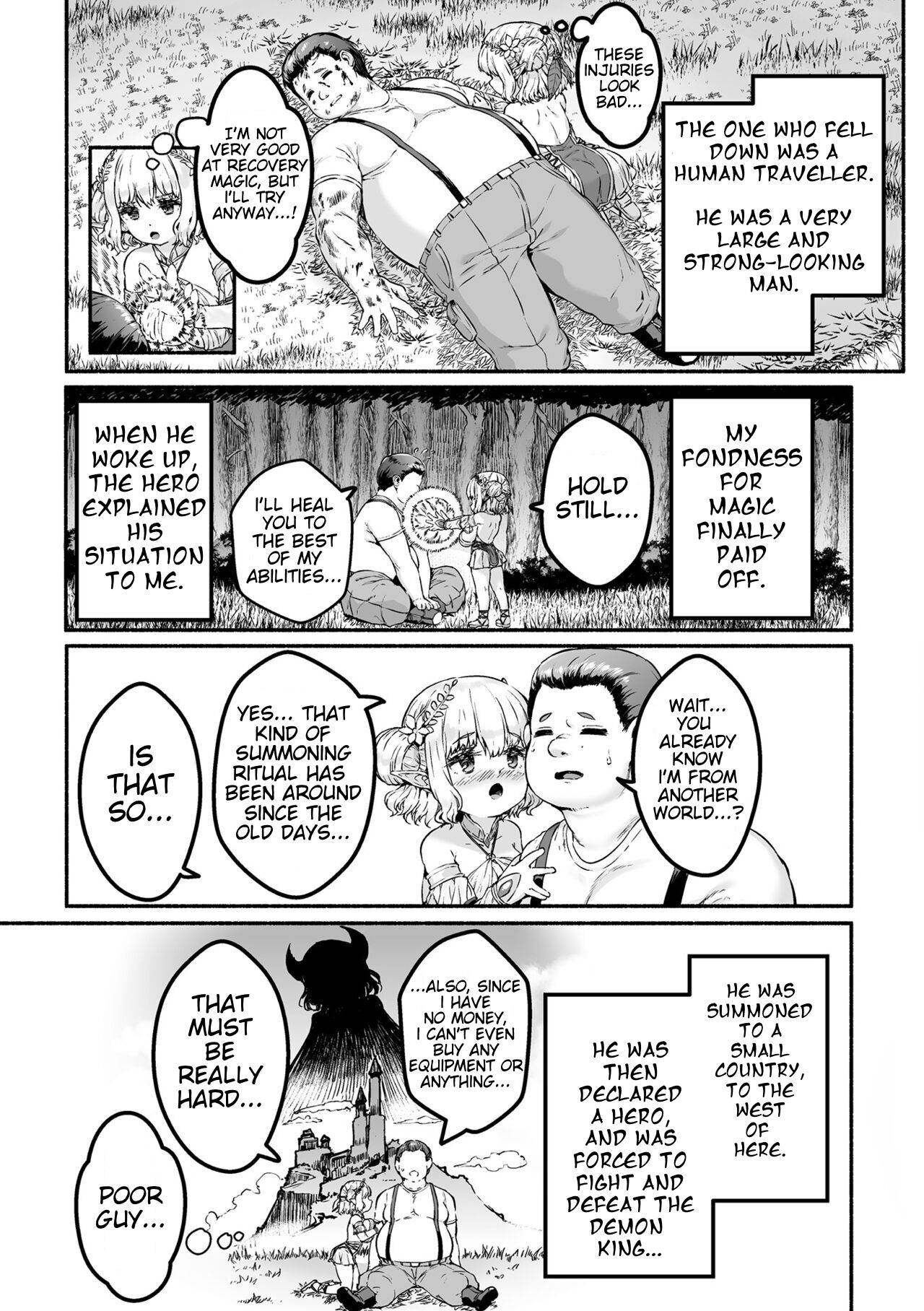 Chitchai x Dekkai x Fantasy ~Iyashi no Elf to Yowayowa Maou o Haberasete~ Ch. 1 | Chitchai × dekkai × fantasy ~Let the Healer Elf and the Demon Lord service you~ Ch. 1 page 5 full