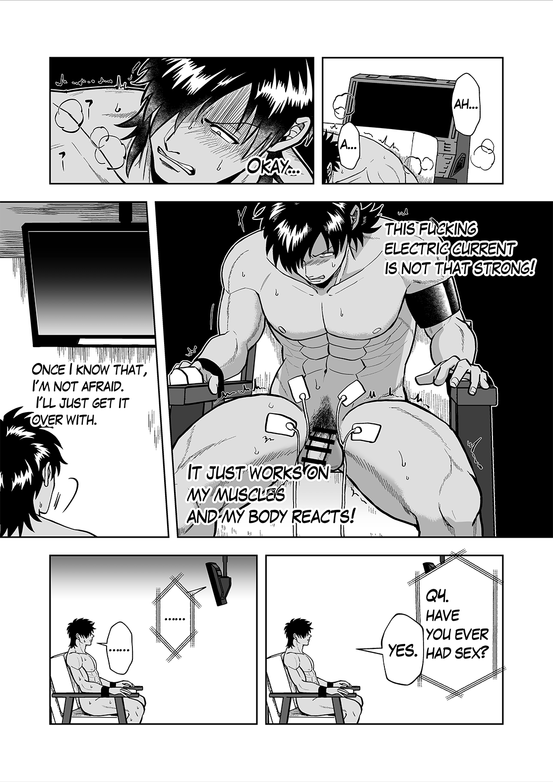 Uso Hakkenki de Denki + Onaho Seme Sareru Manga. | Lie detectors and electrical torture. page 7 full