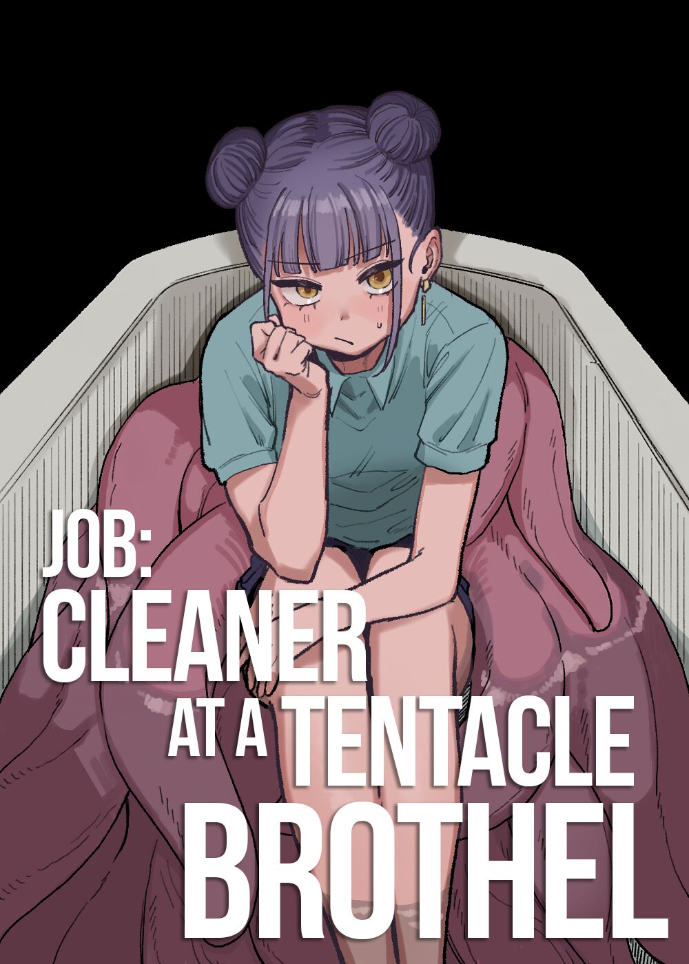 Shokushu Fuuzoku Seisou Baito | Job: Cleaner at at Tentacle Brothel page 1 full