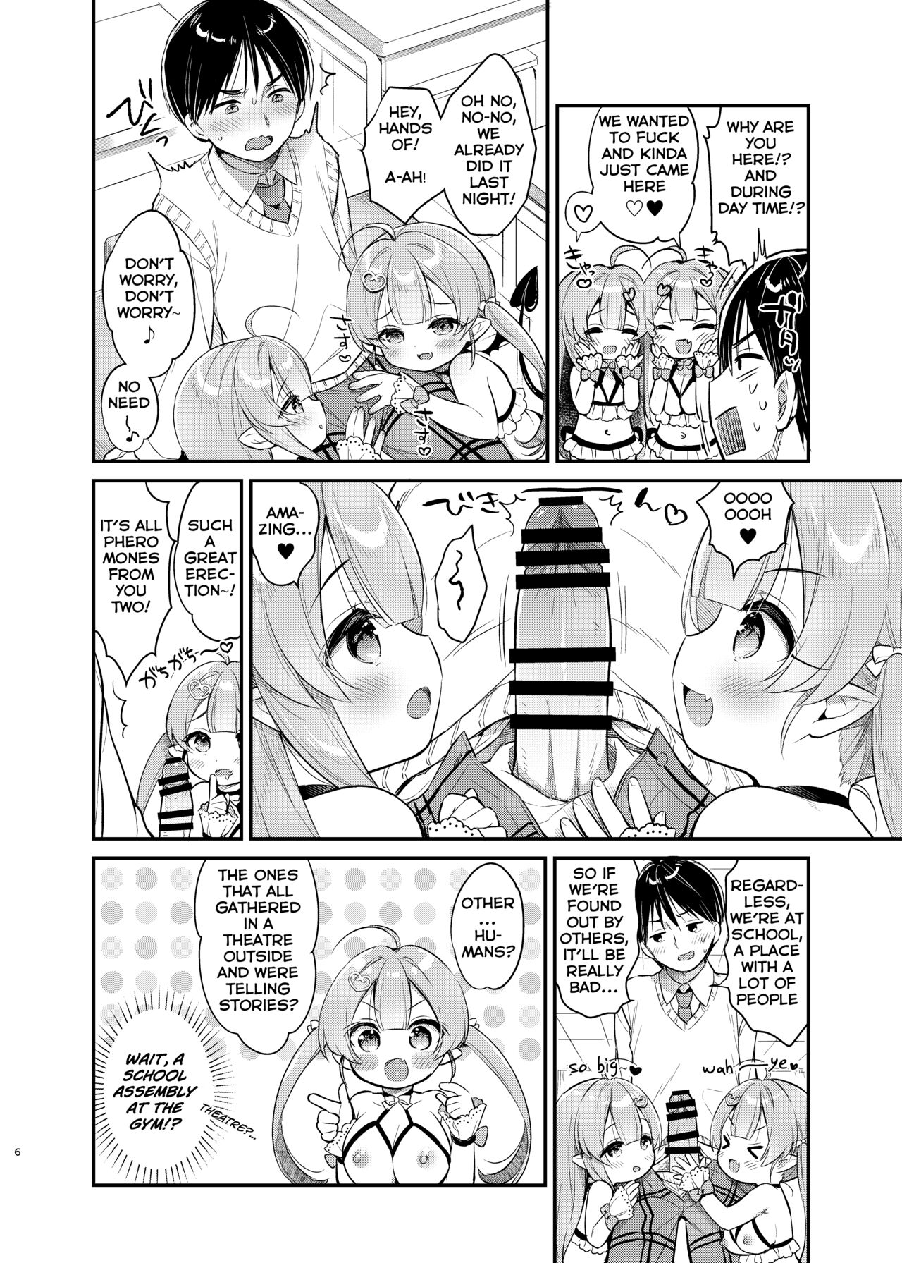 Totsugeki Futago Succubus-chan 2 | Attack of Succubus Twins 2 page 6 full