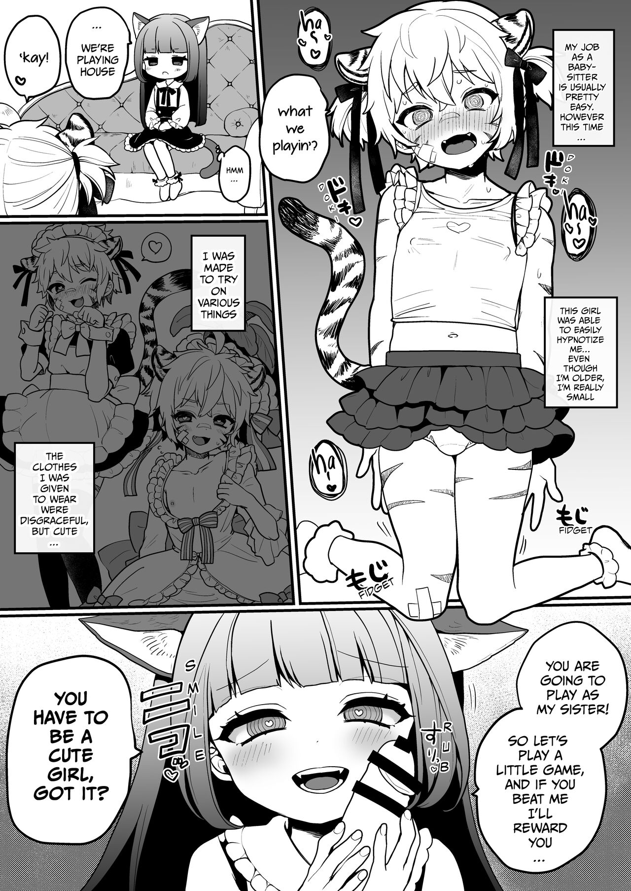 Omamagoto de Imouto yaku o Yarasareru Manga | Dress Up page 1 full