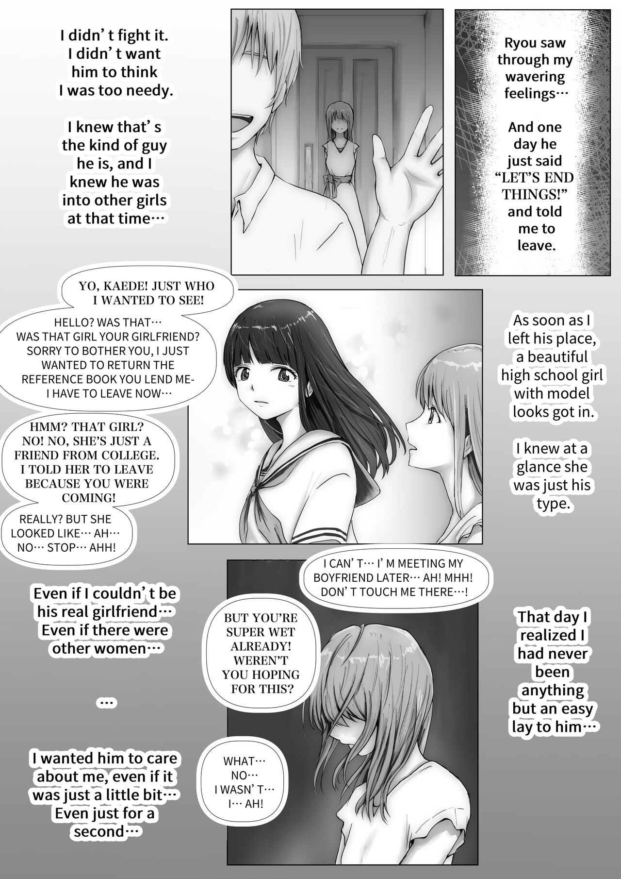 Honto no Kanojo 2 -Ore no Kanojo ga Hoka no Otoko ni Dakareteta | The Real Girlfriend 2 -My Girlfriend Is In The Arms Of Another Man- page 6 full