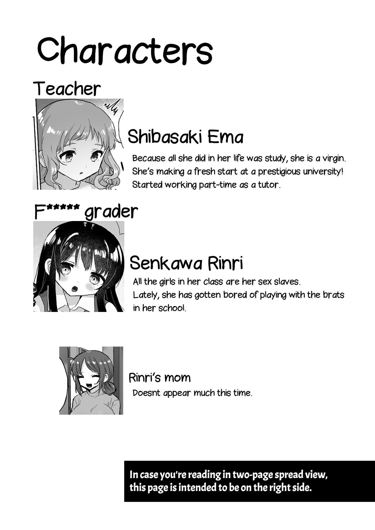 Joshidaisei Kateikyoushi, Psycho Les Gaki ni Haibokushi Choukyou Sareru page 2 full