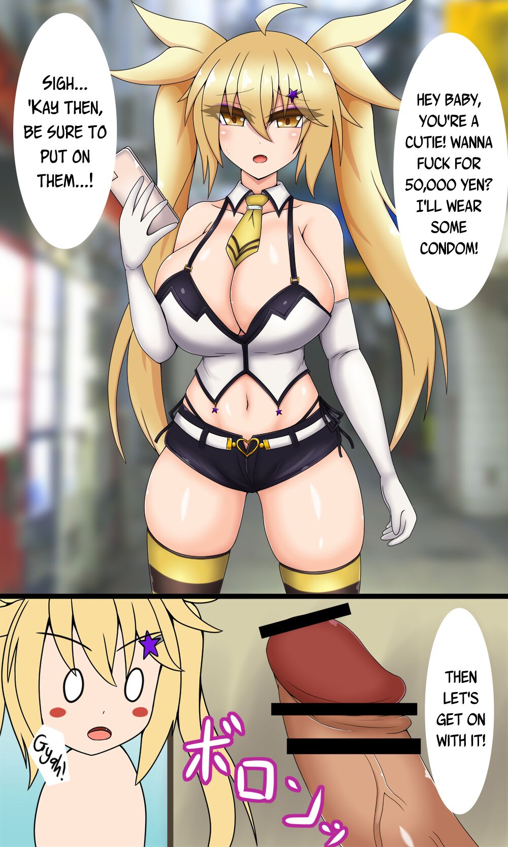 Enkou Suruyo Sonoko & Koushuu Nikubenki no Kinpatsu-chan | Sugar-Date Type Girl Series & Blonde-chan, The Public Cum-Dump page 1 full