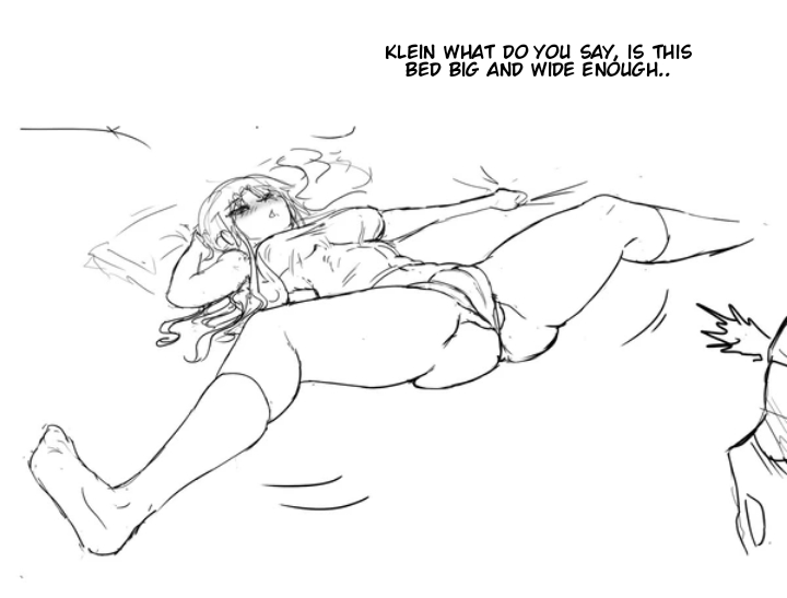 Asuna and Klein buying new bed. page 6 full