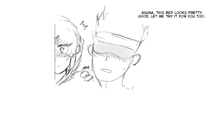 Asuna and Klein buying new bed. page 9 full