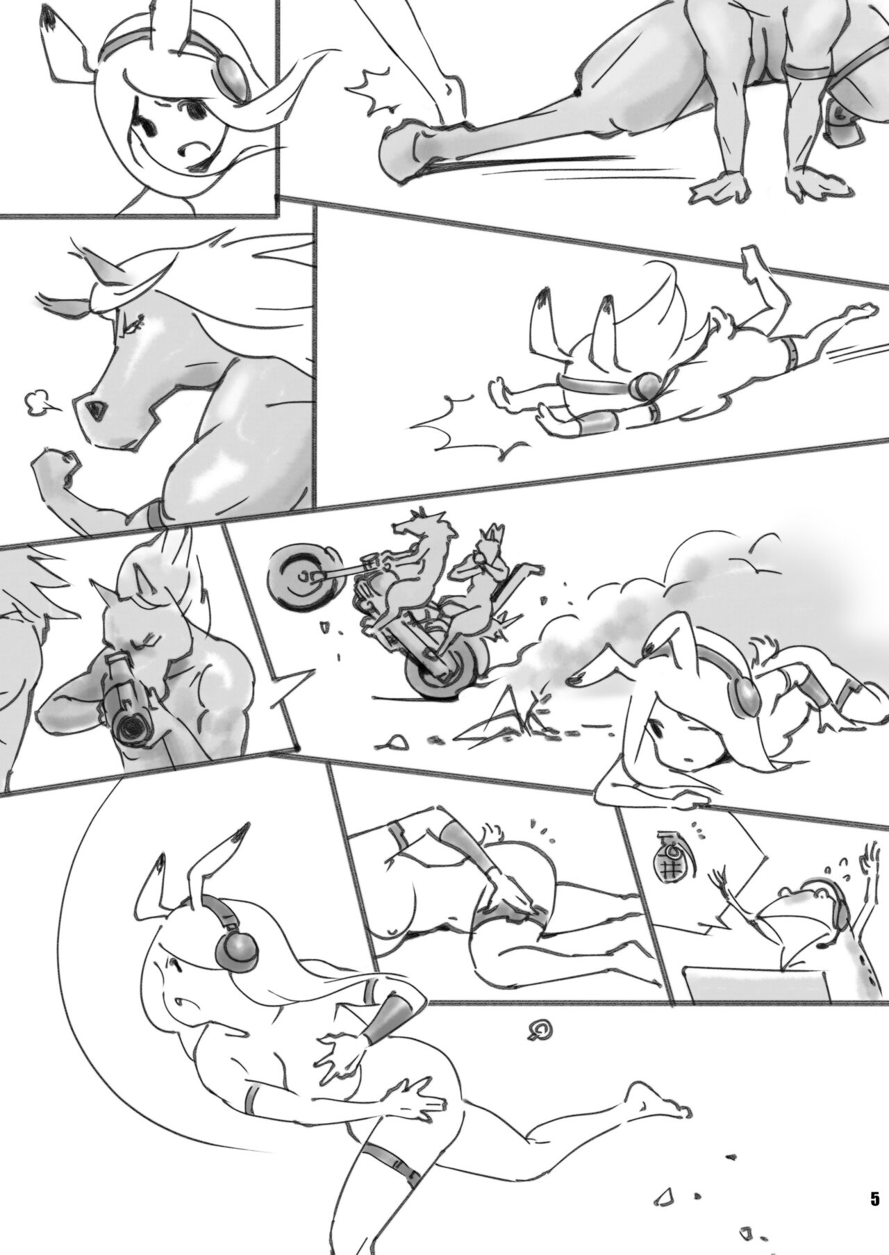 Choujyuu Nabaraega Usagi-chan no Oomisoka de YO! Ikari no Eto Race page 5 full