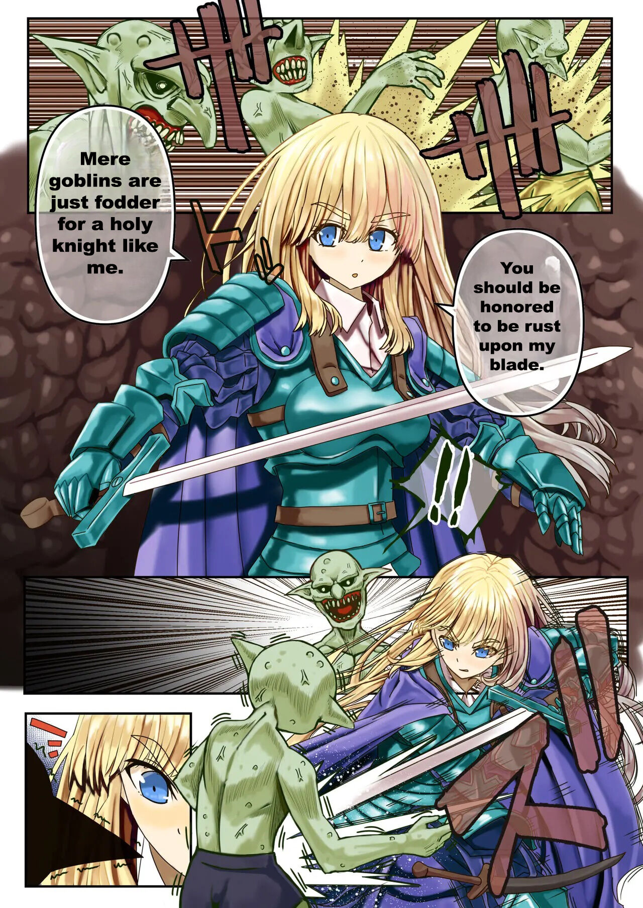 Goblin Hyoui ~Nottorareta Onna Kishi~ | Goblin Possession ~Hijacked Female Knight~ page 2 full