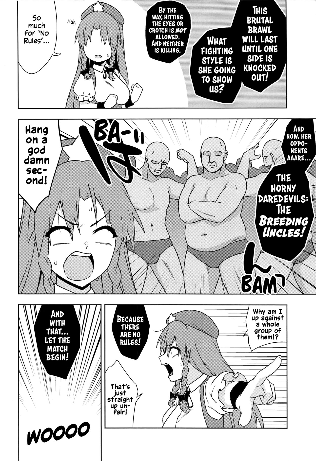 Meiling VS Nazo no Tanetsuke Oji-san Gundan | Meiling VS The Mysterious Breeding Uncles page 3 full