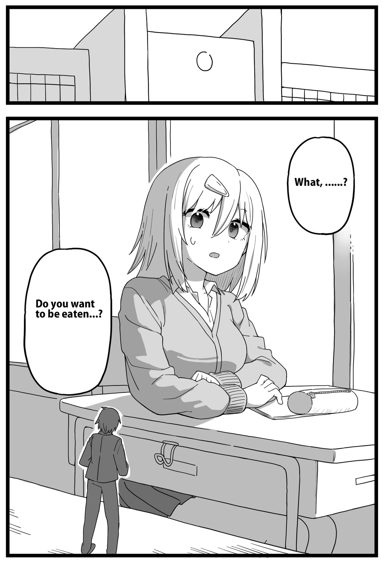 Doushitemo Onnanoko ni Taberaretai Manga | Manga - He really wants to be eaten by a girl page 1 full