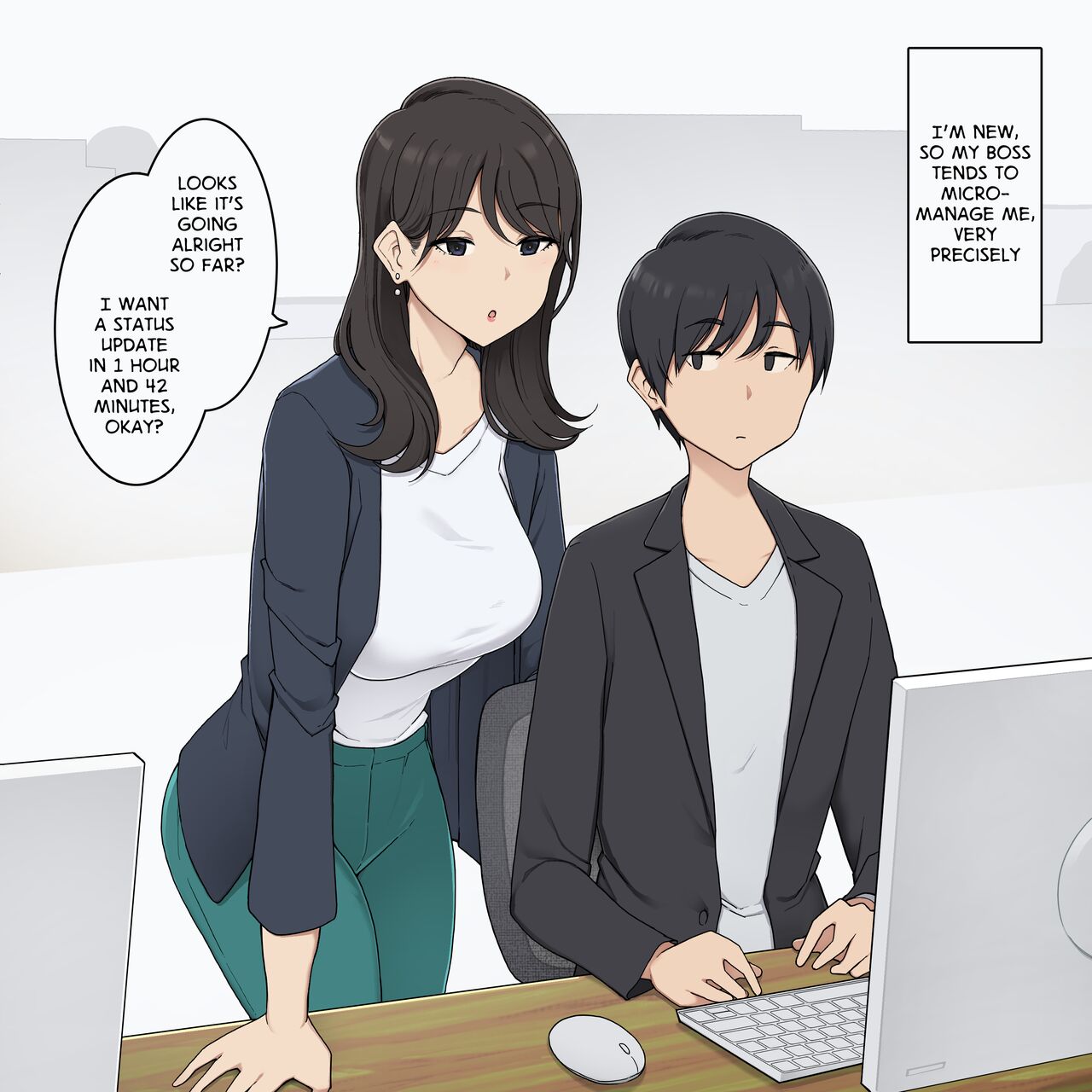 Reitetsu Kyonyuu Onna Joushi ni Tetteiteki ni Schedule Kanri sareru Hanashi | My Cool, Large-Chested Boss Keeps Me On a Strict Schedule page 1 full