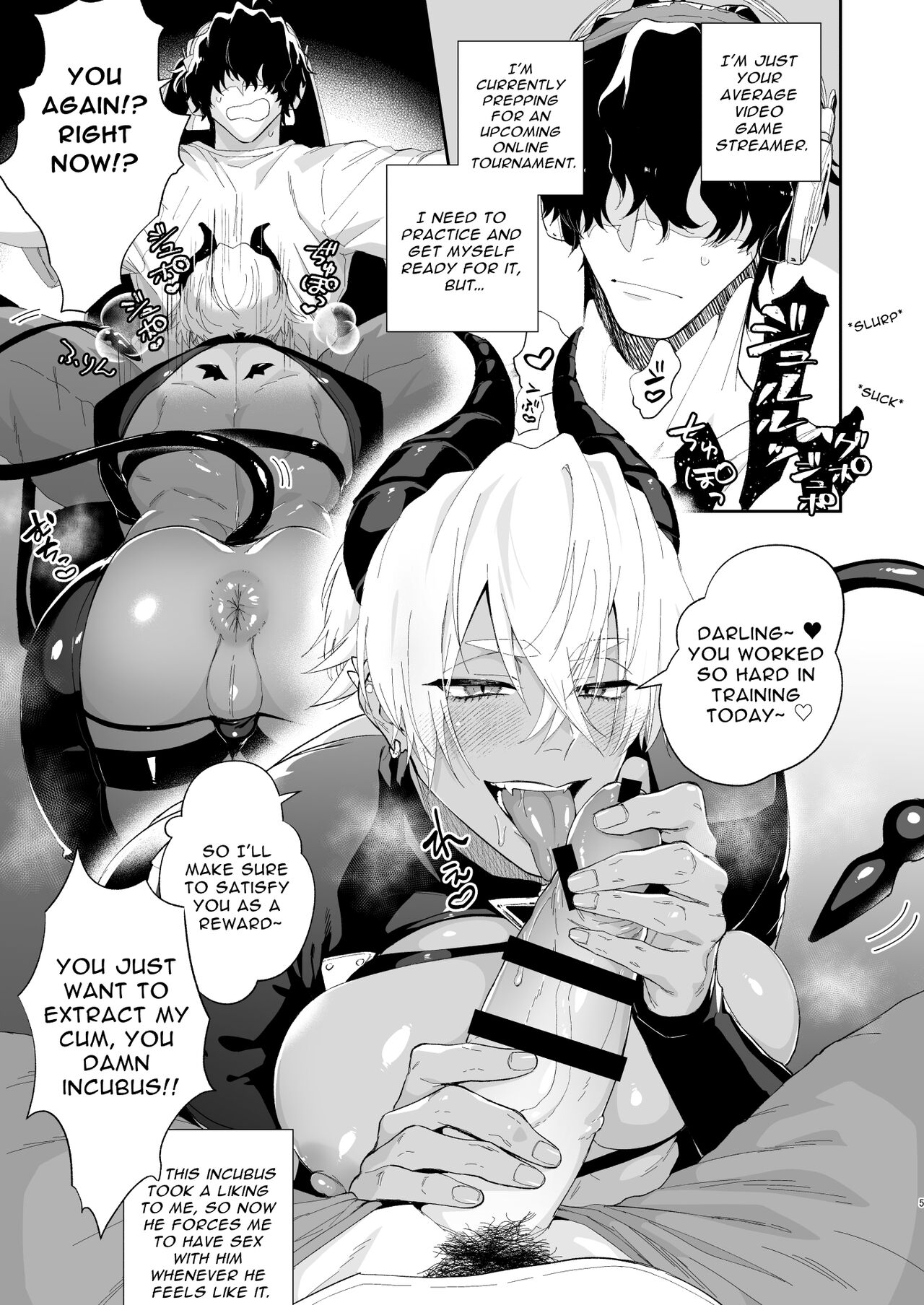 Game Shitai Dakenanoni Incubus ni Suwaremakuru! | I Just Want to Game But This Incubus Keeps Sucking Me Off! page 5 full