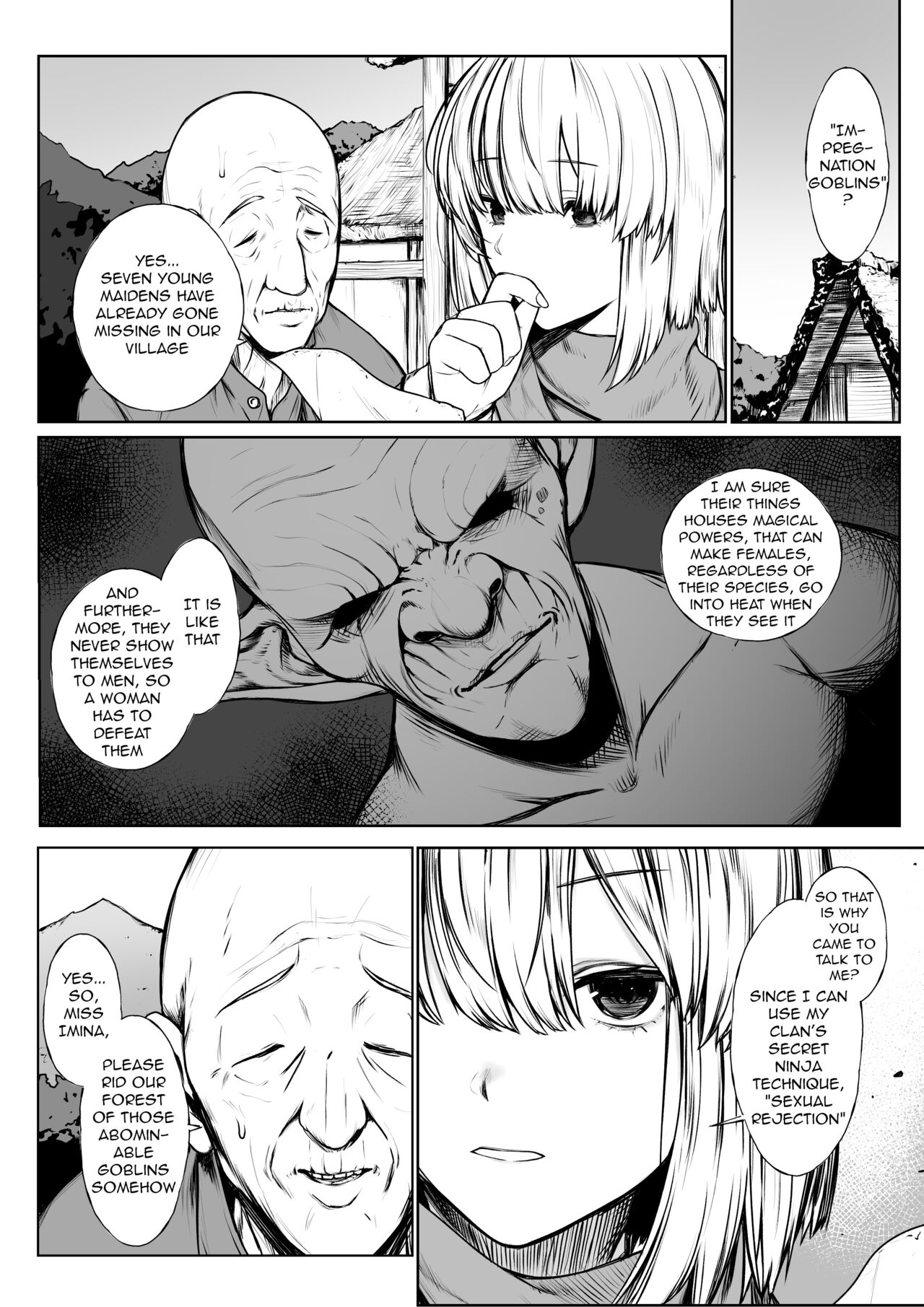 Kunoichi ga Goblin ni Makechau Hanashi | The Story Of The Female Ninja Succumbing To Goblins page 1 full