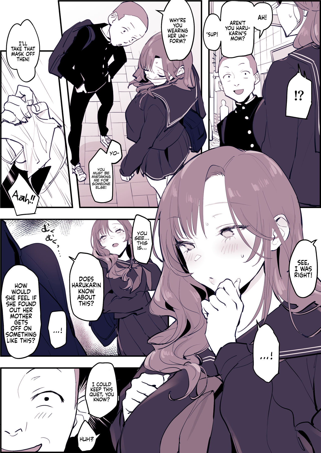 Musume no Seifuku de Sotodashi, Doukyuusei ni Mitsukaru Hitozuma | A Wife Who Wore Her Daughter's Uniform Out Was Found by Her Daughter's Classmate page 3 full