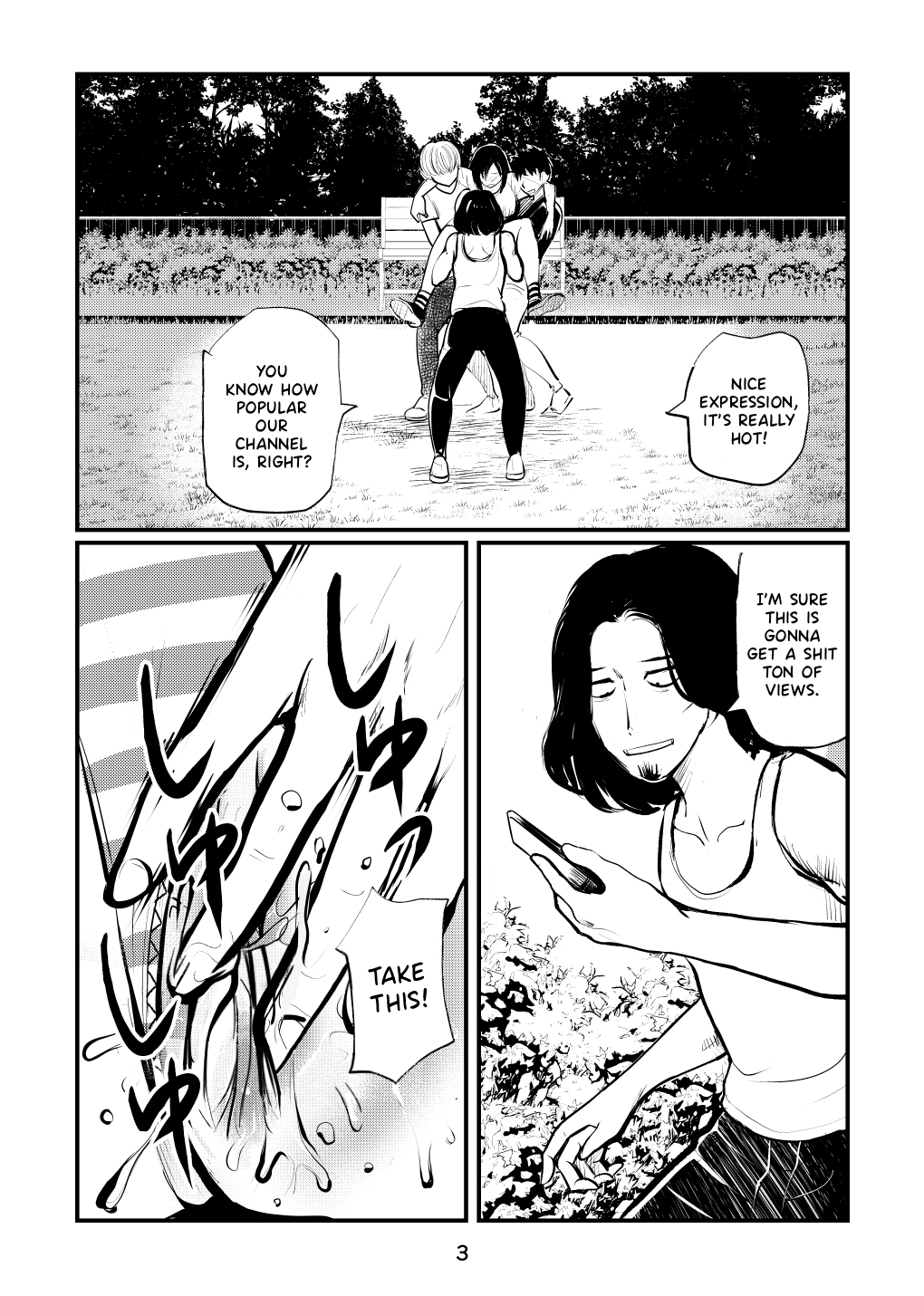 Inran Joshi ga Modaenagara Kintama Ijimetemita | The Lewd Girl Tortured Their Balls While Suffering From Their Advances page 3 full