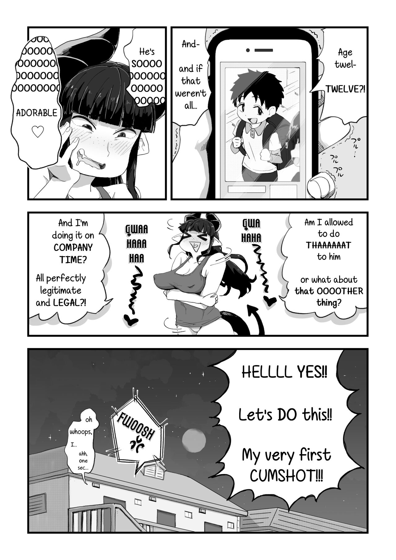 Jimi Succubus-san ~ Shotacon Mojyo Succubus Hajimete no Sakusei Gyoumu ~ | Plain Miss Succubus ~a dorky shotacon succubus makes her first collection~ page 6 full